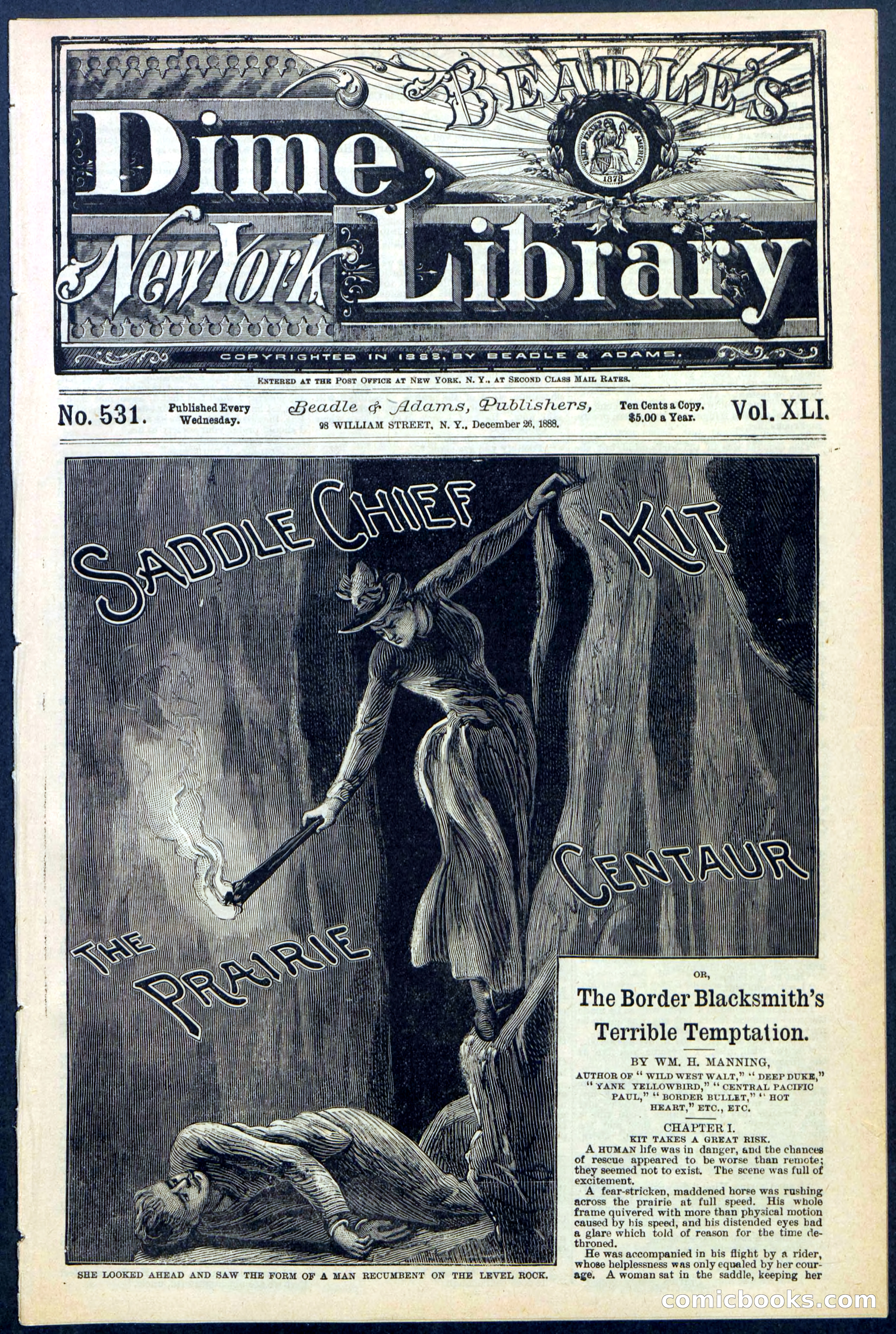 Beadle's New York Dime Library No. 531 — page 1 of 32