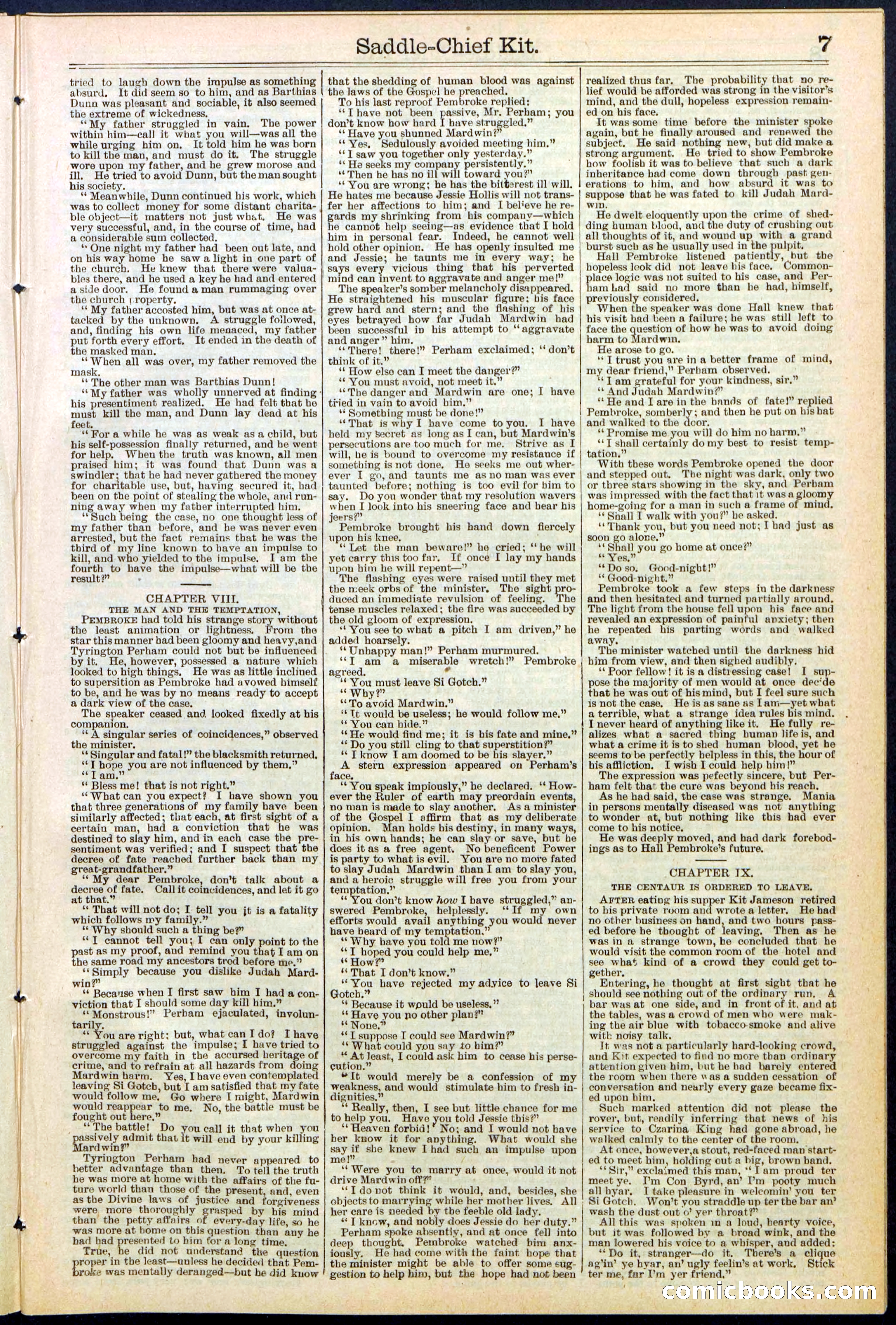 Beadle's New York Dime Library No. 531 — page 7 of 32