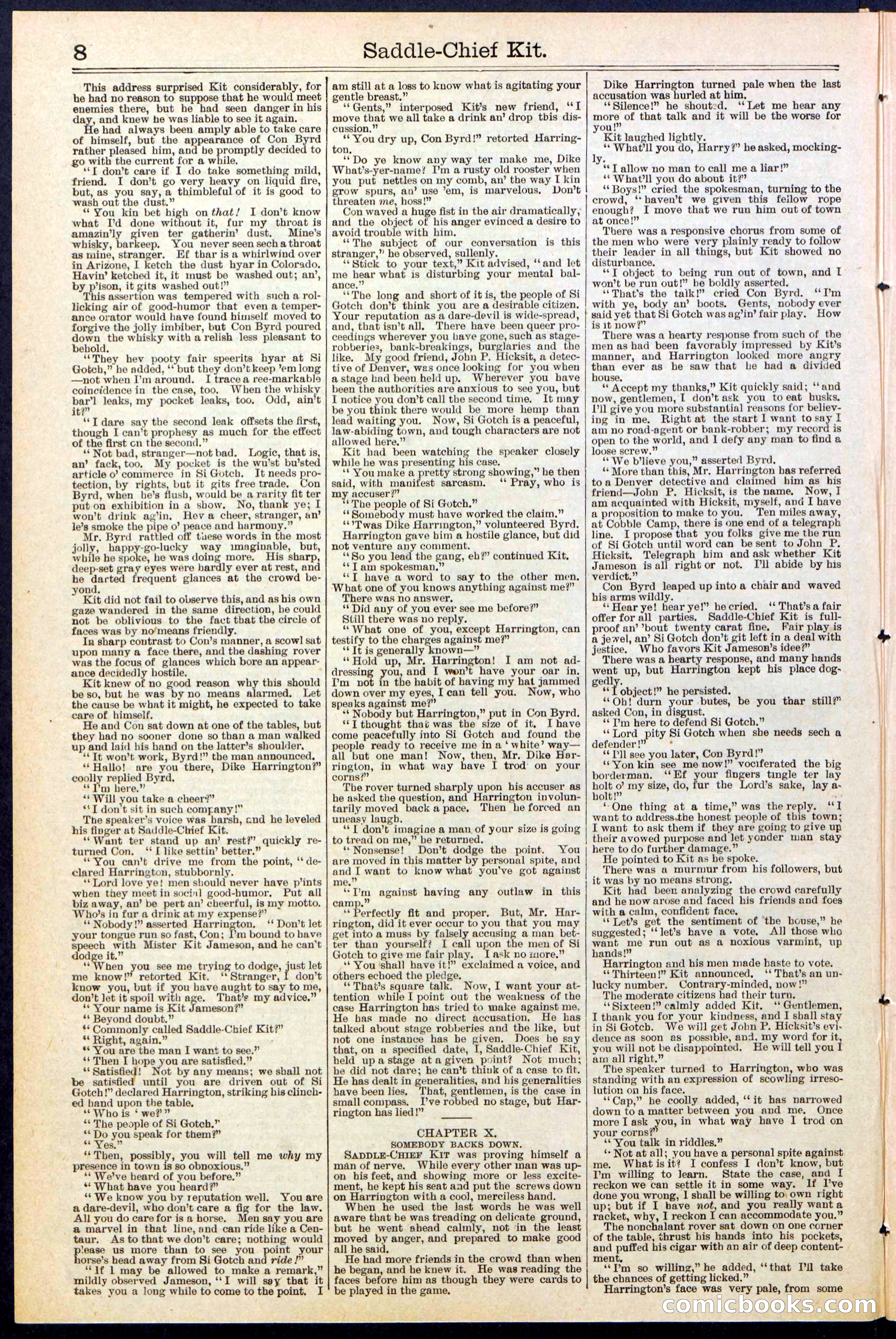 Beadle's New York Dime Library No. 531 — page 8 of 32
