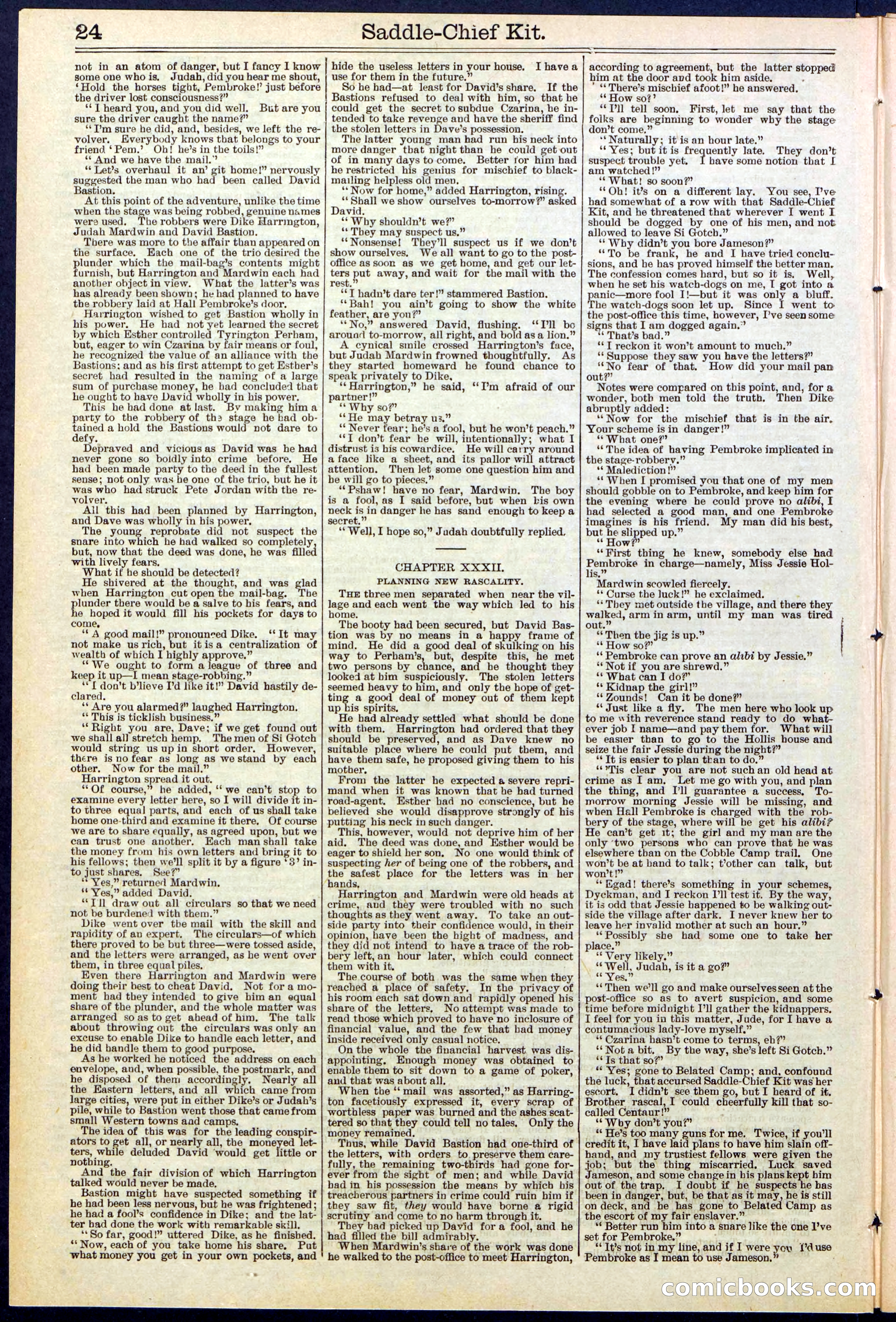 Beadle's New York Dime Library No. 531 — page 24 of 32