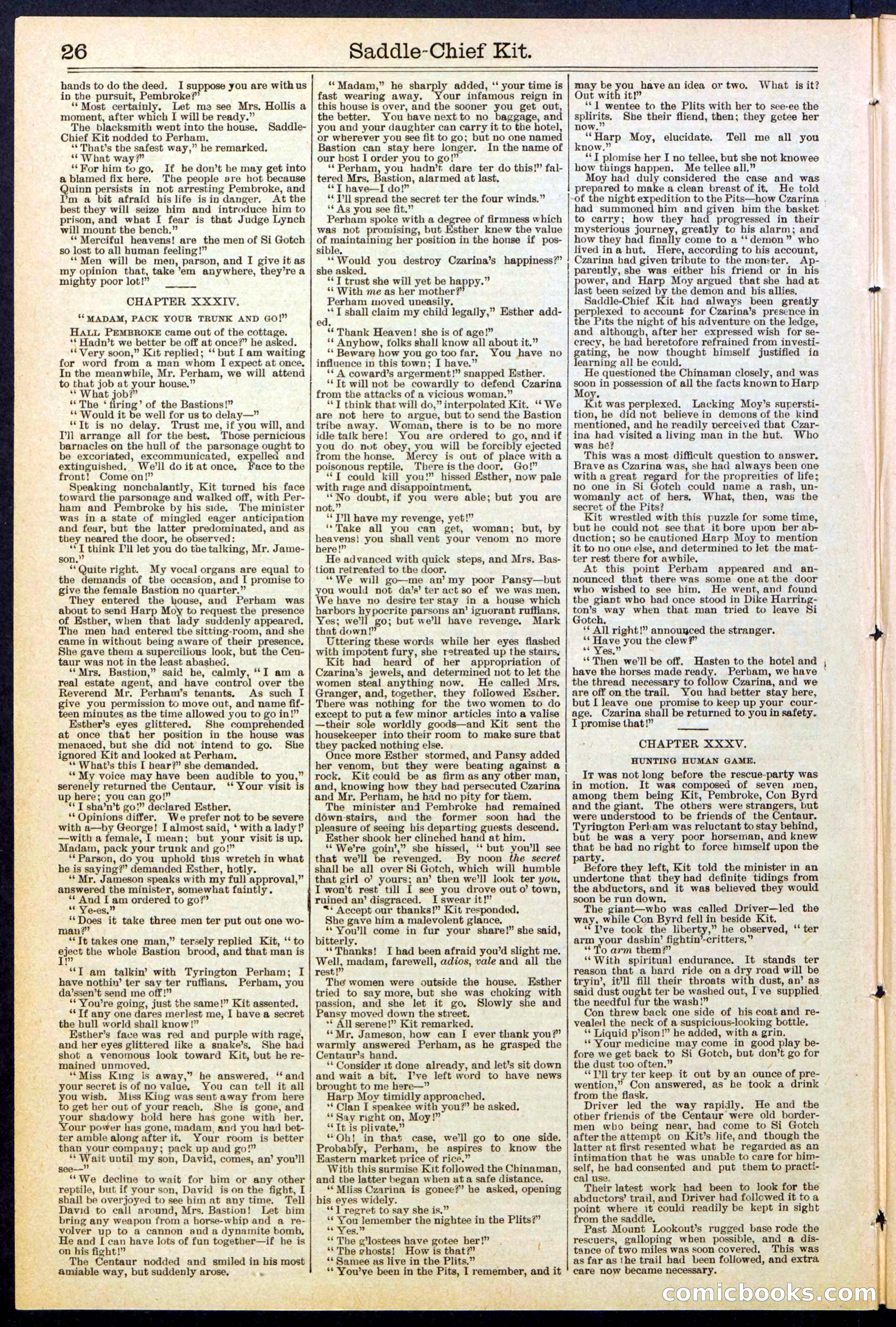 Beadle's New York Dime Library No. 531 — page 26 of 32