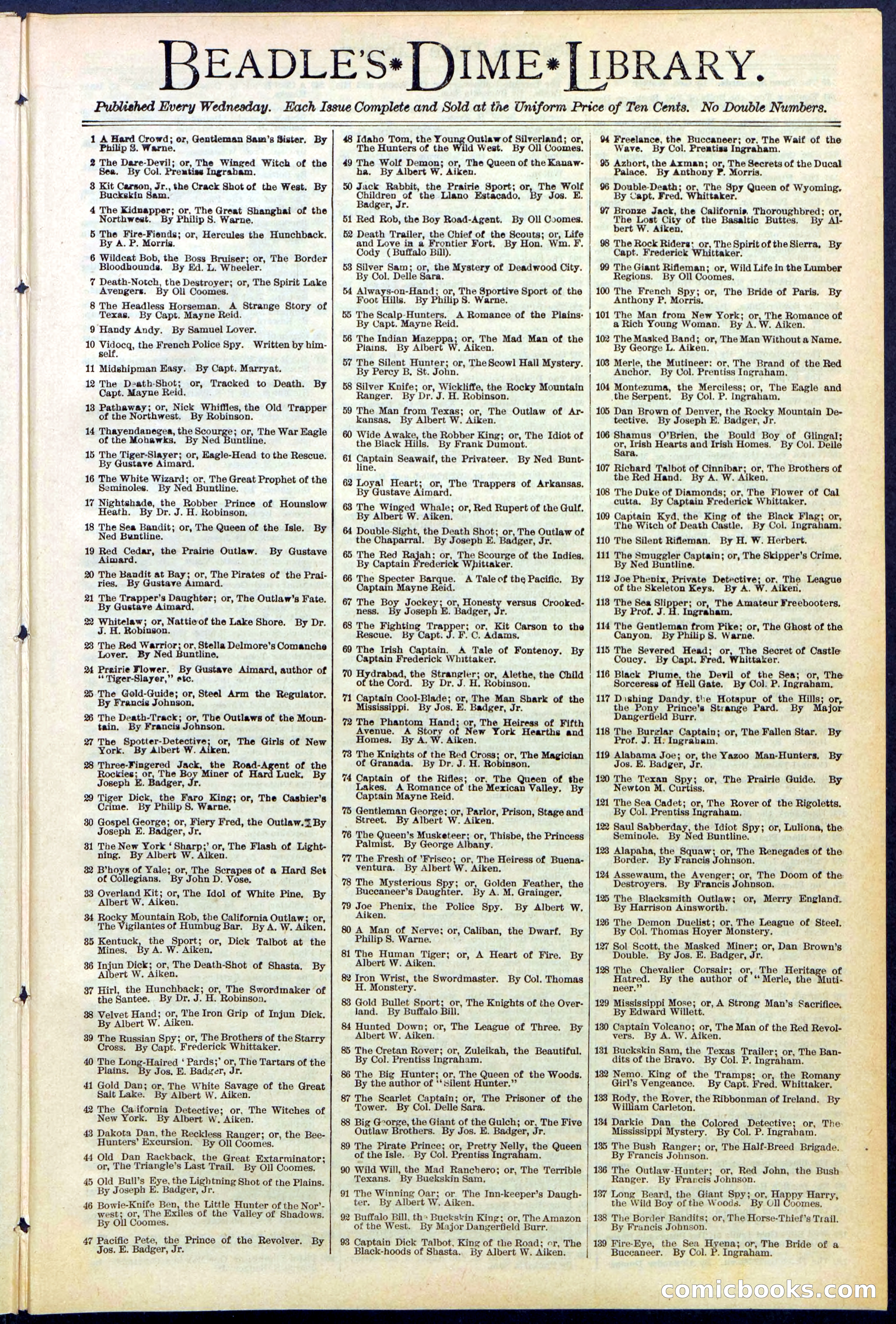 Beadle's New York Dime Library, No. 532 — page 29 of 32