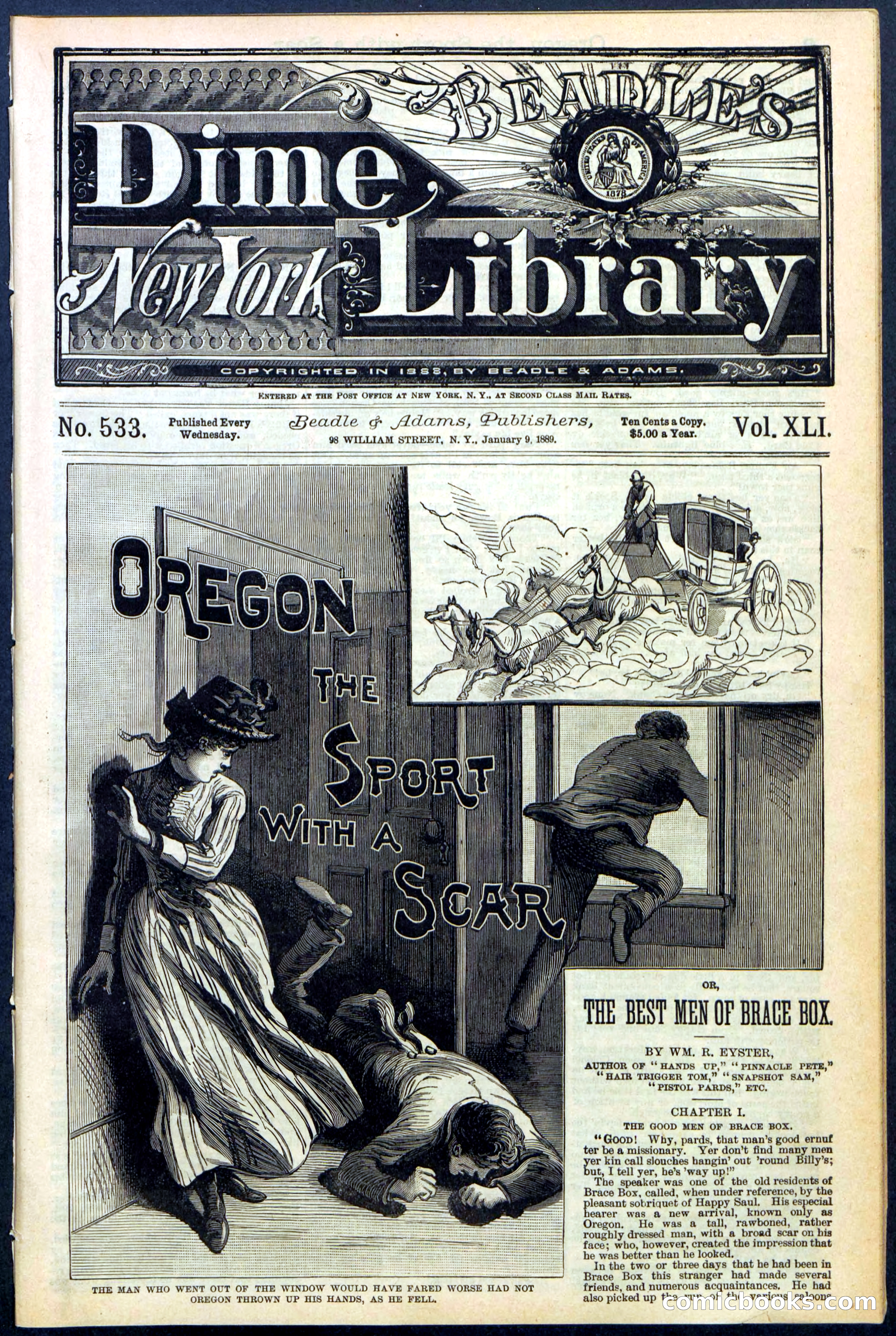 Beadle's New York Dime Library No. 533 — page 1 of 32
