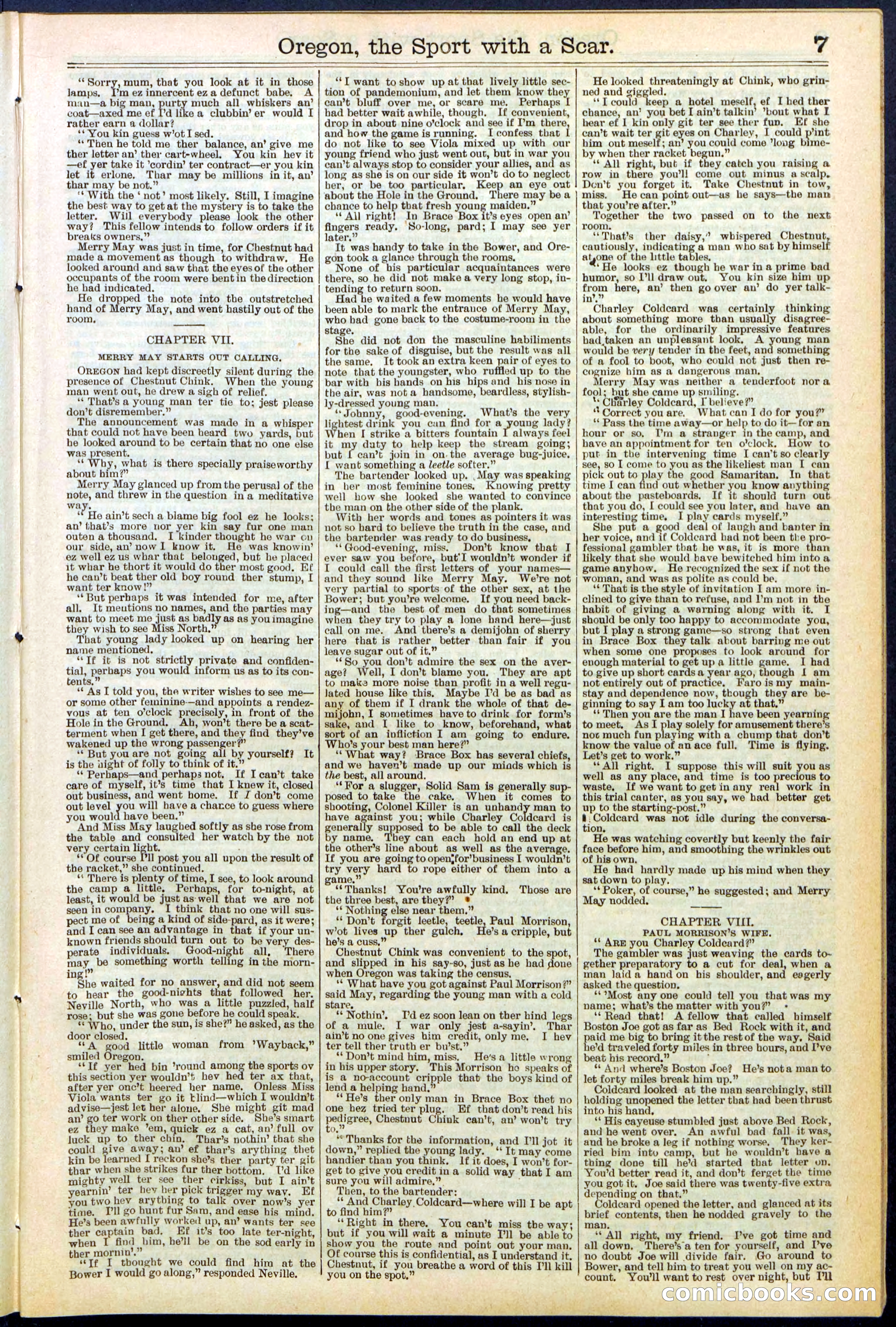 Beadle's New York Dime Library No. 533 — page 7 of 32