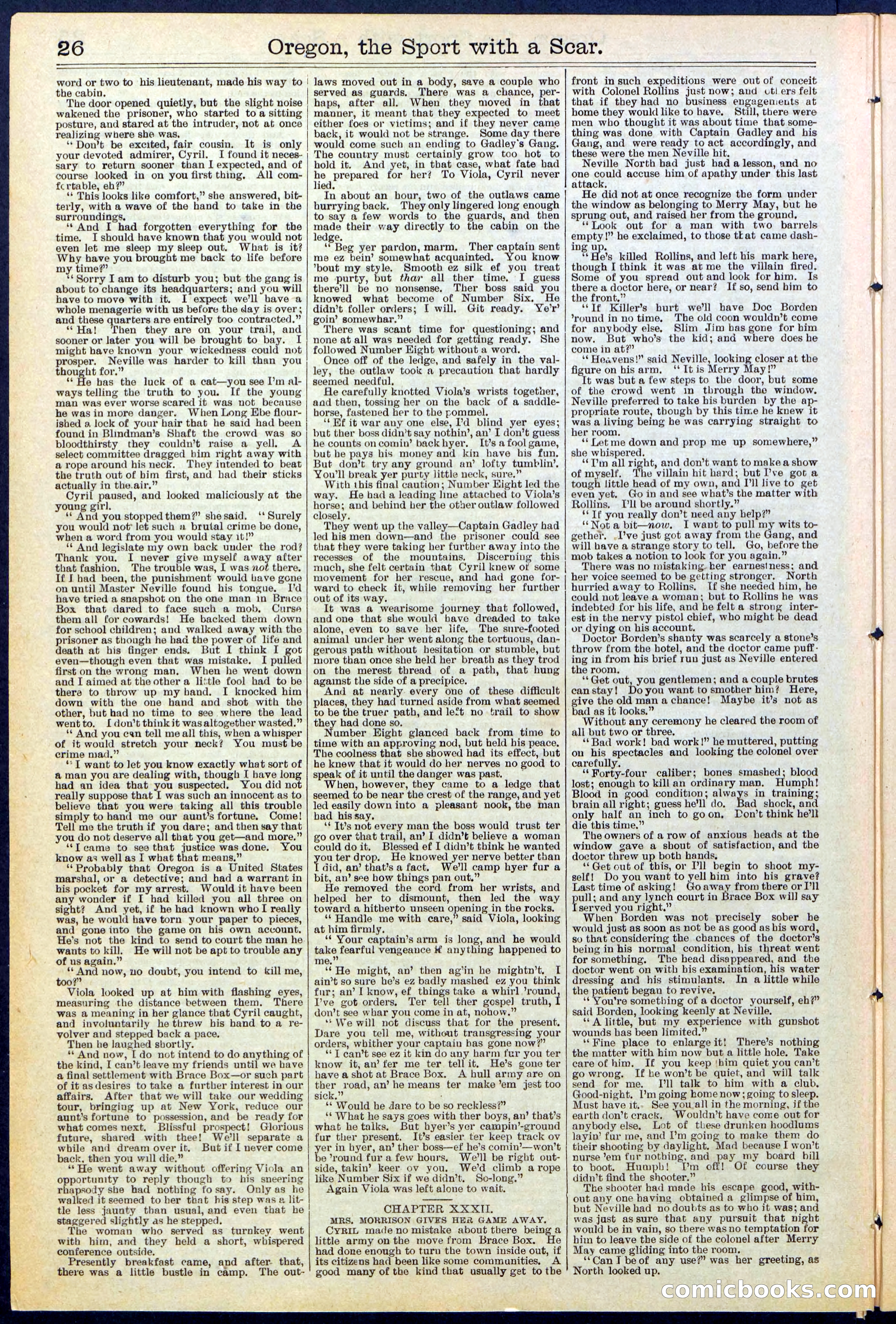 Beadle's New York Dime Library No. 533 — page 26 of 32