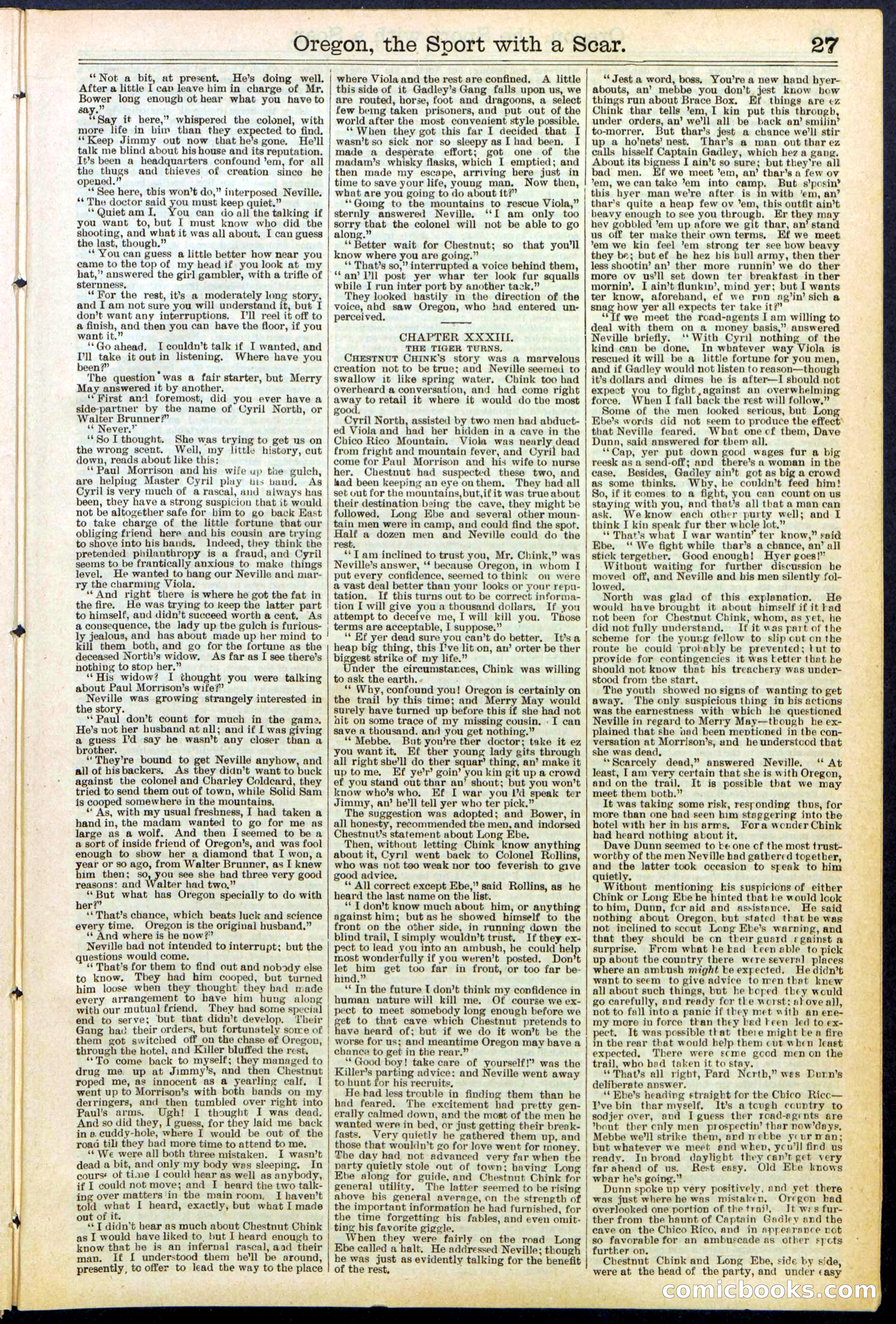 Beadle's New York Dime Library No. 533 — page 27 of 32