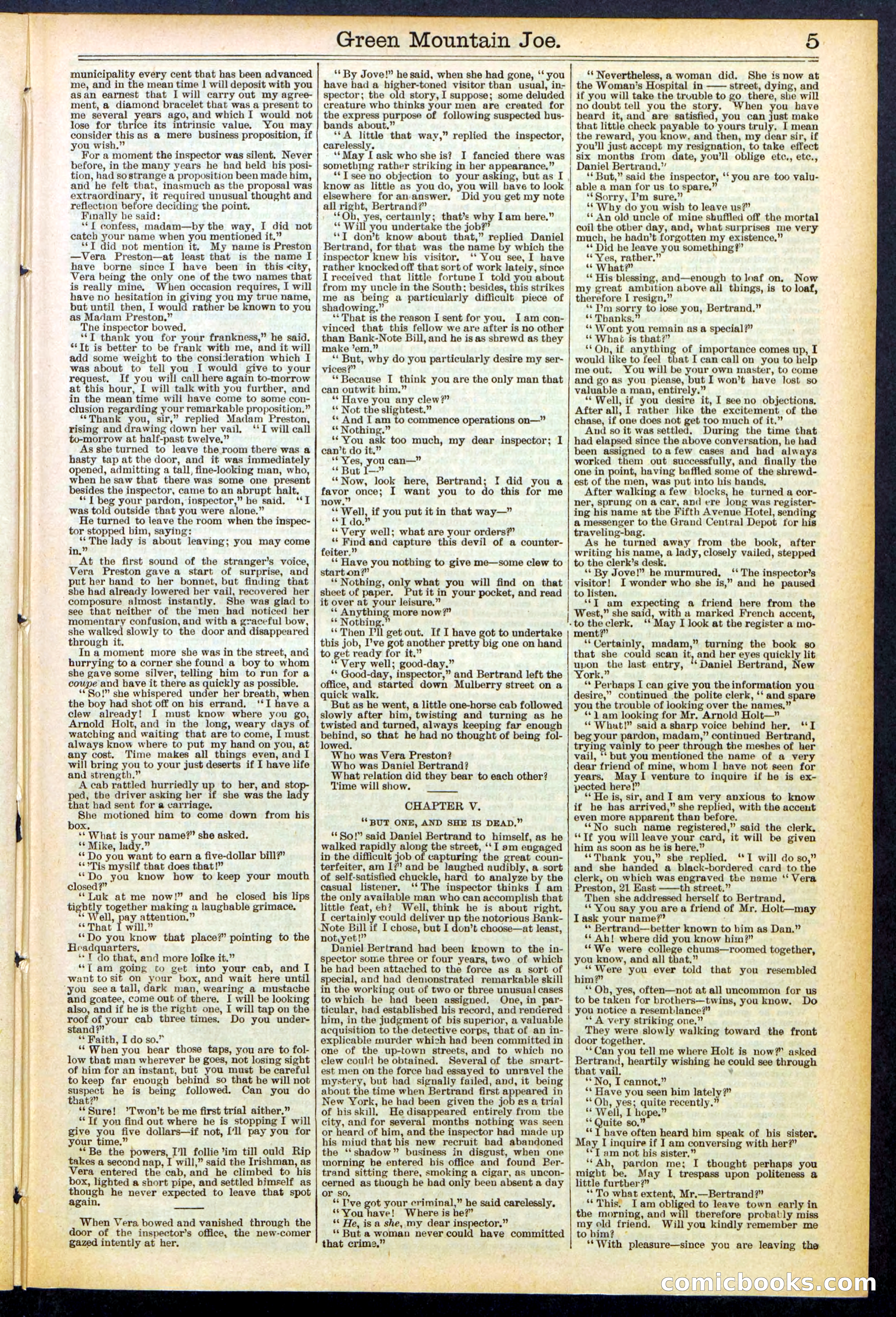 Beadle's New York Dime Library No. 534 — page 5 of 32