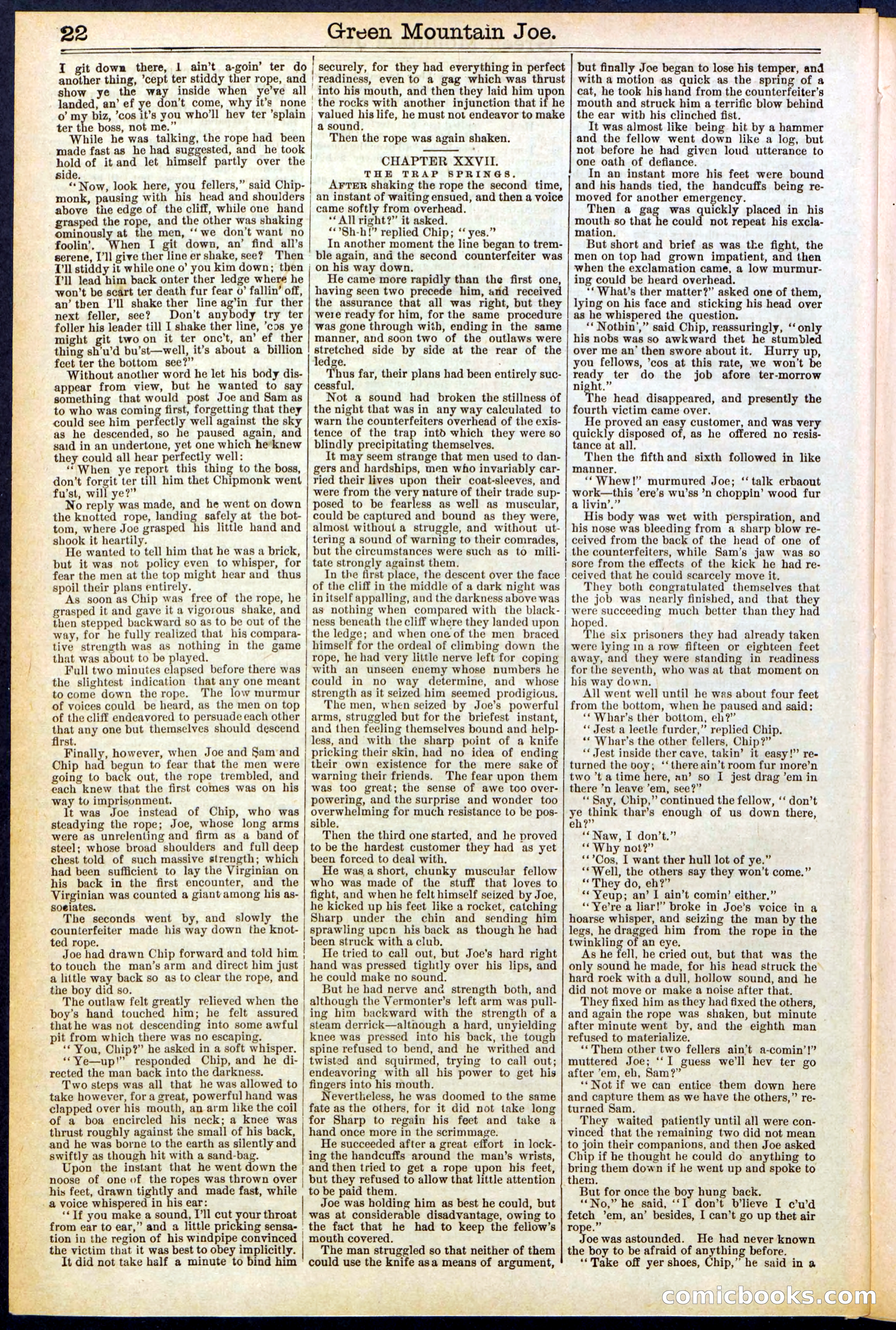 Beadle's New York Dime Library No. 534 — page 22 of 32