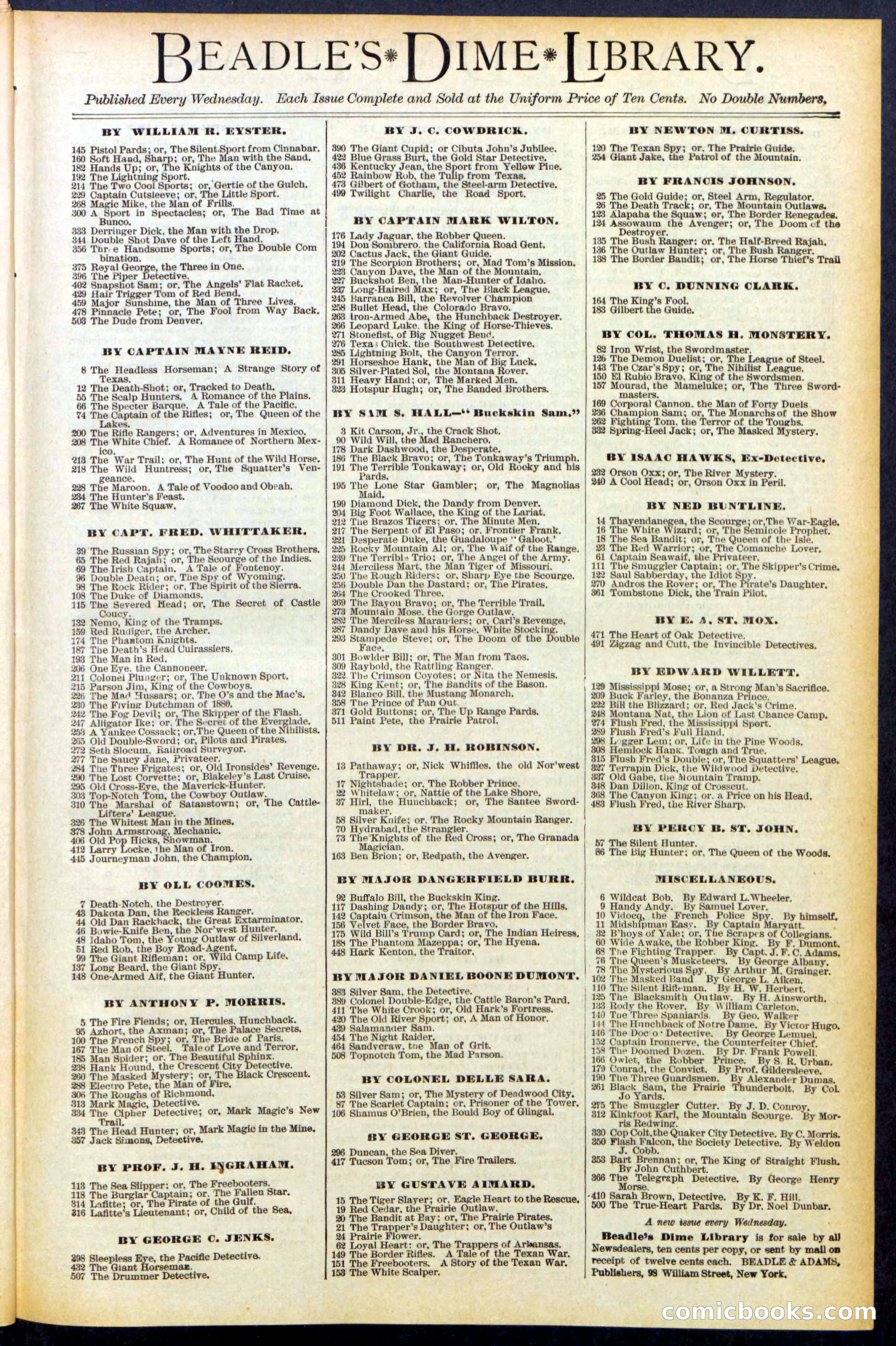 Beadle's New York Dime Library No. 534 — page 31 of 32