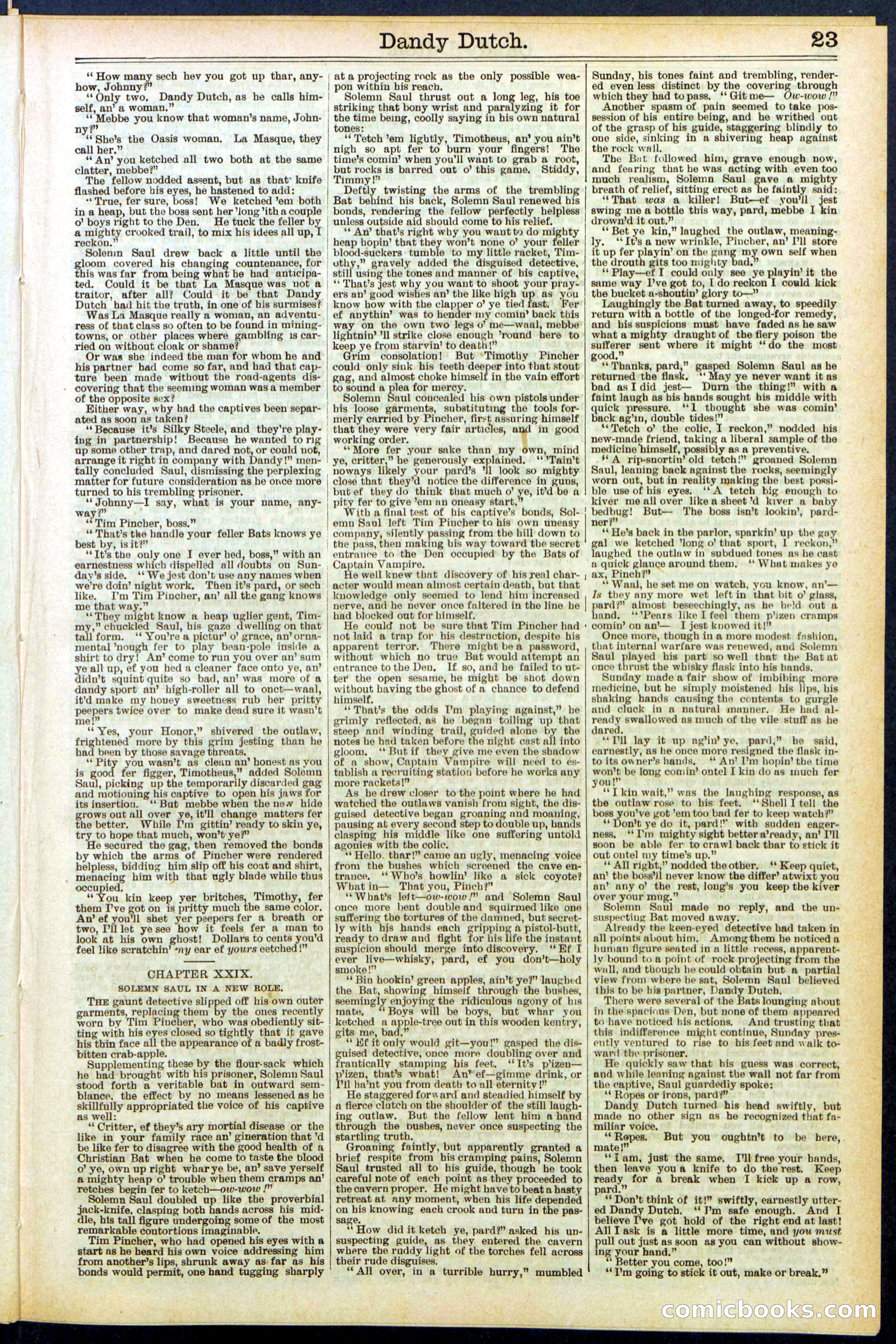 Beadle's New York Dime Library, No. 535 — page 23 of 32