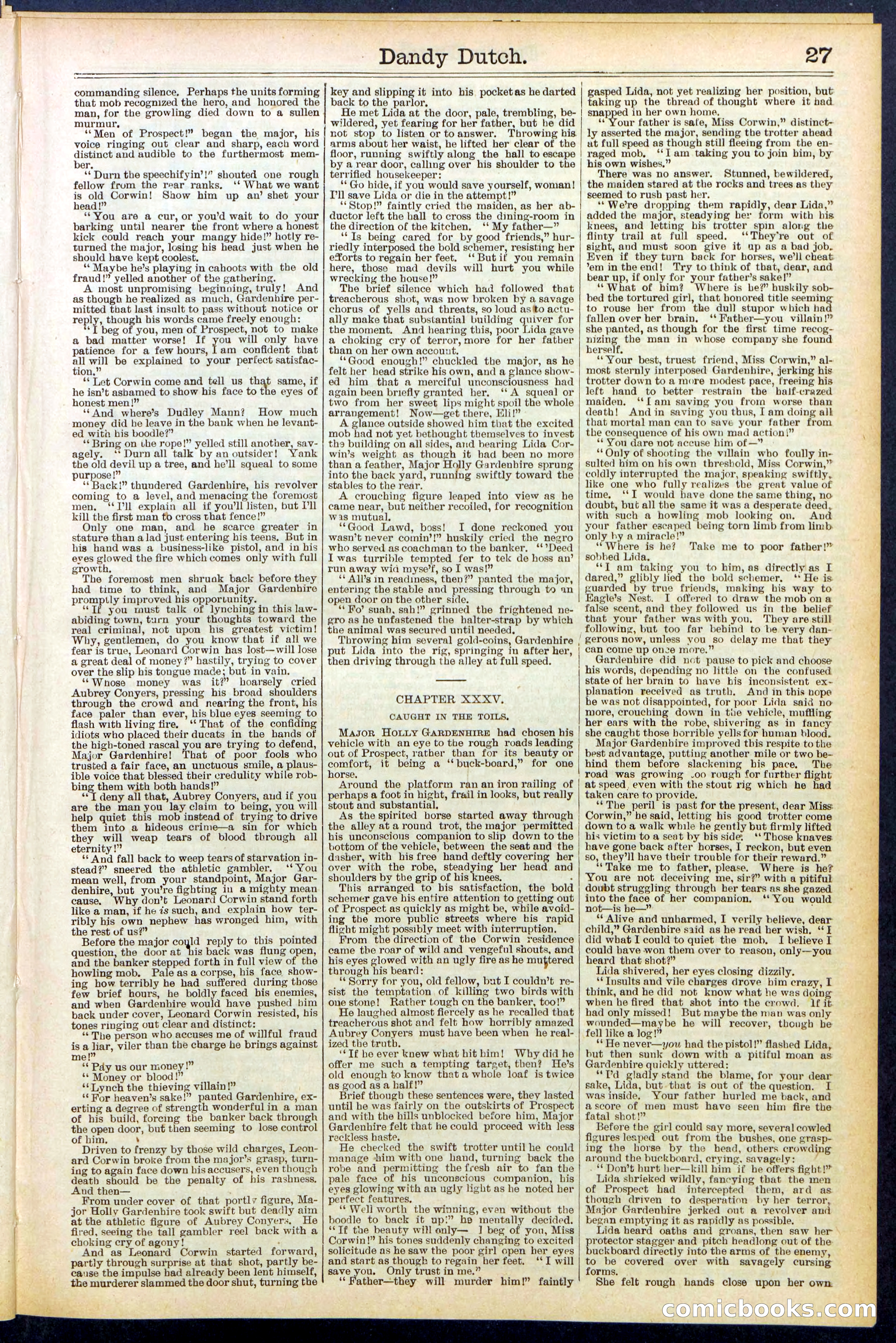 Beadle's New York Dime Library, No. 535 — page 27 of 32