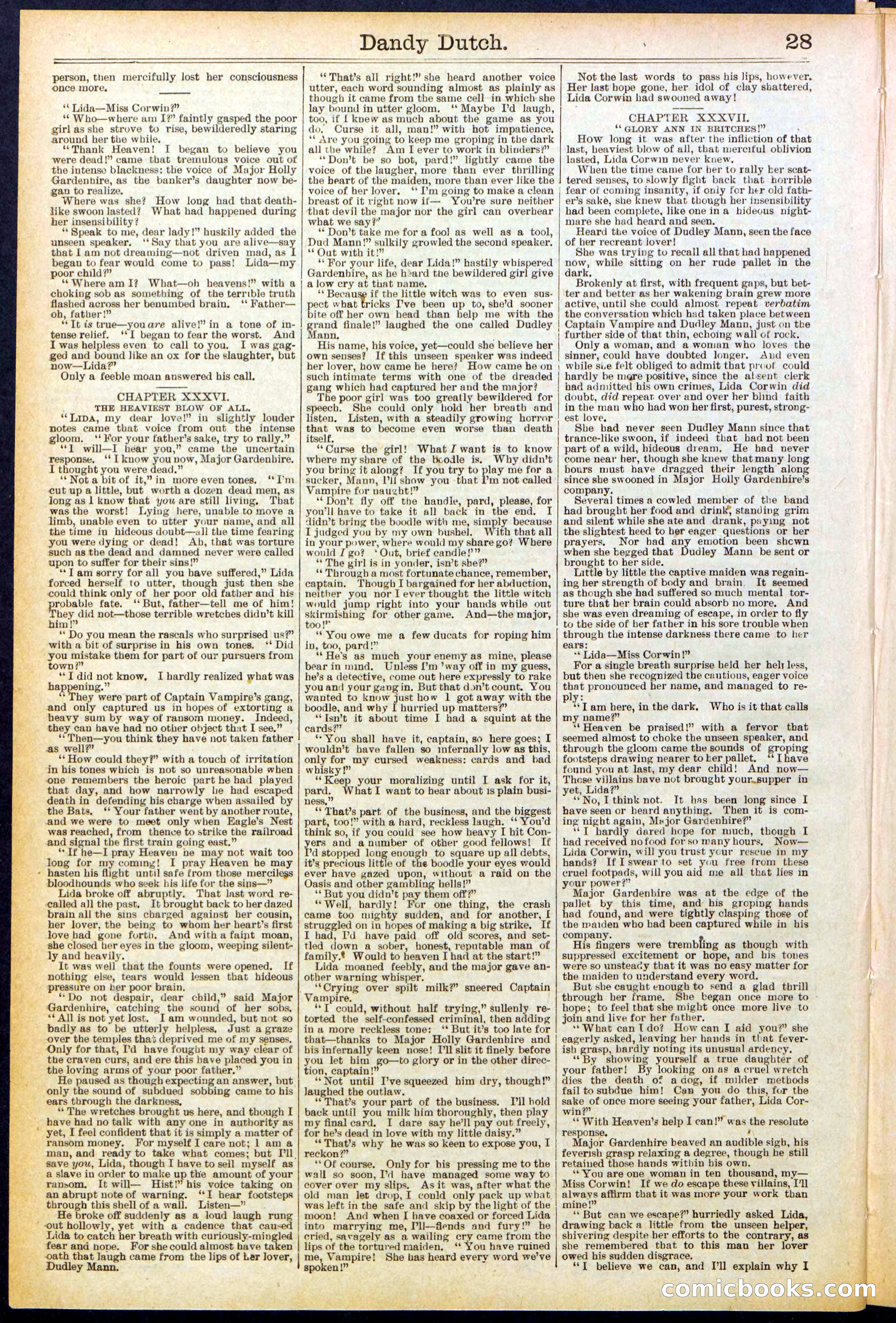 Beadle's New York Dime Library, No. 535 — page 28 of 32