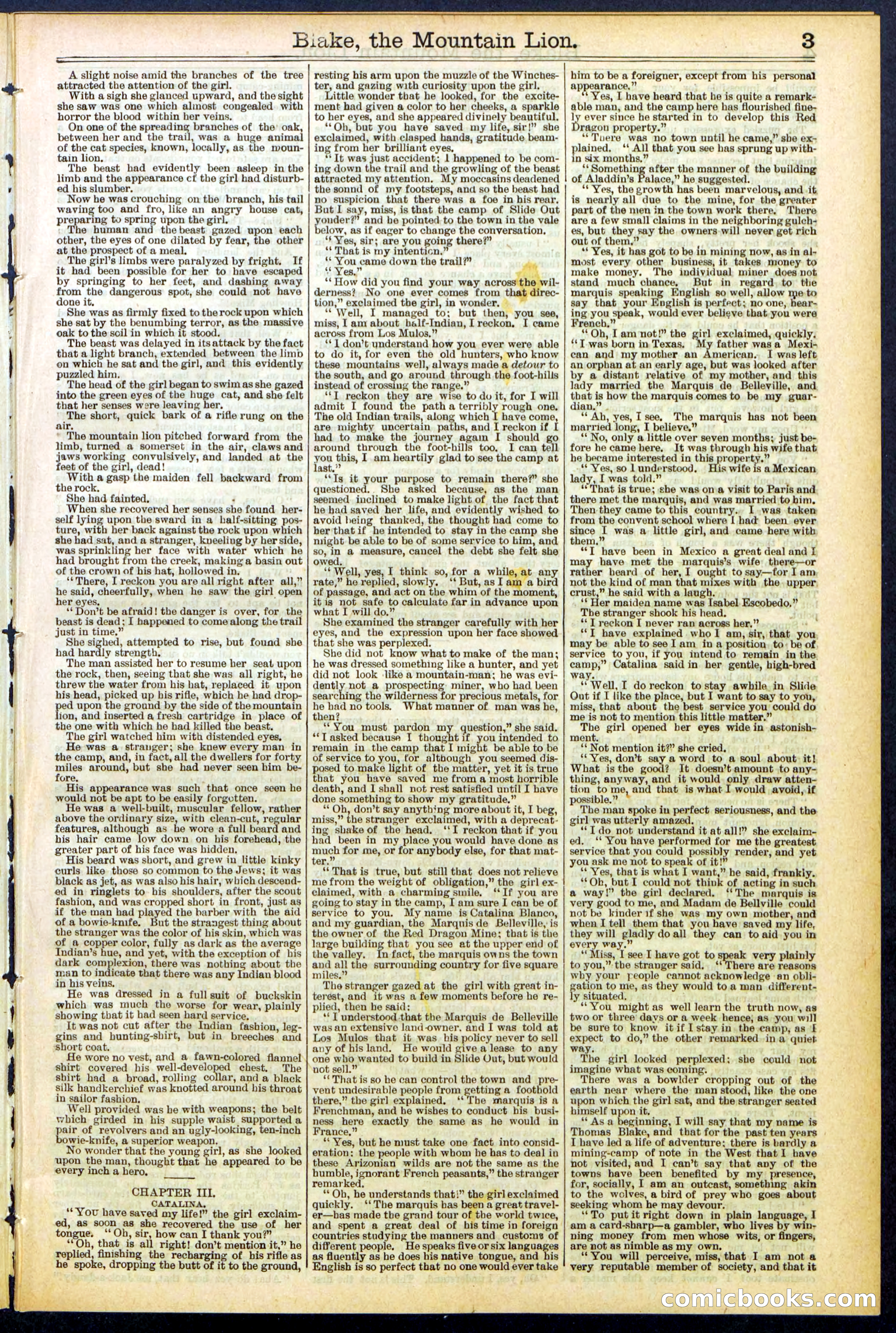Beadle's Dime Library No. 537 — page 3 of 32