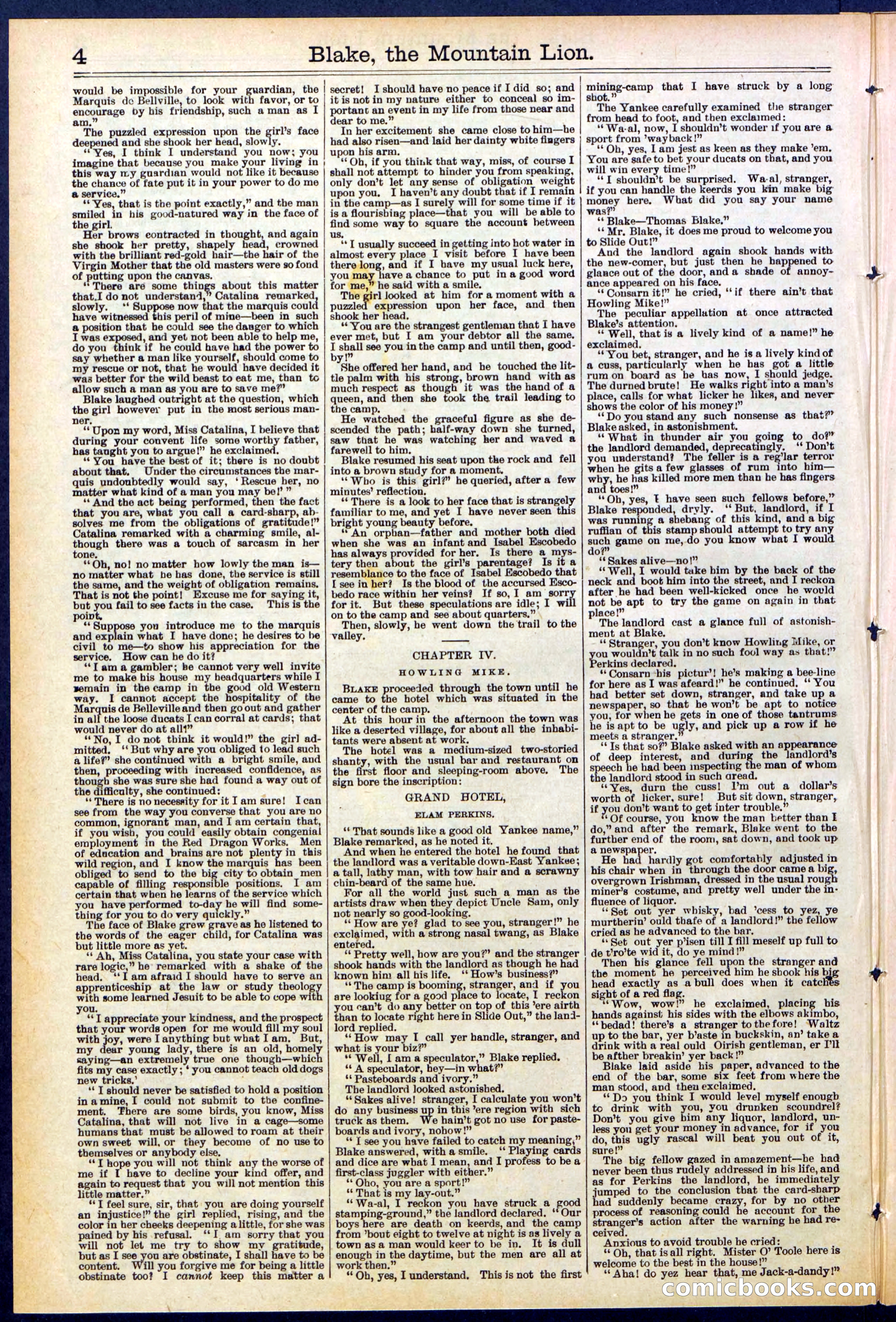 Beadle's Dime Library No. 537 — page 4 of 32