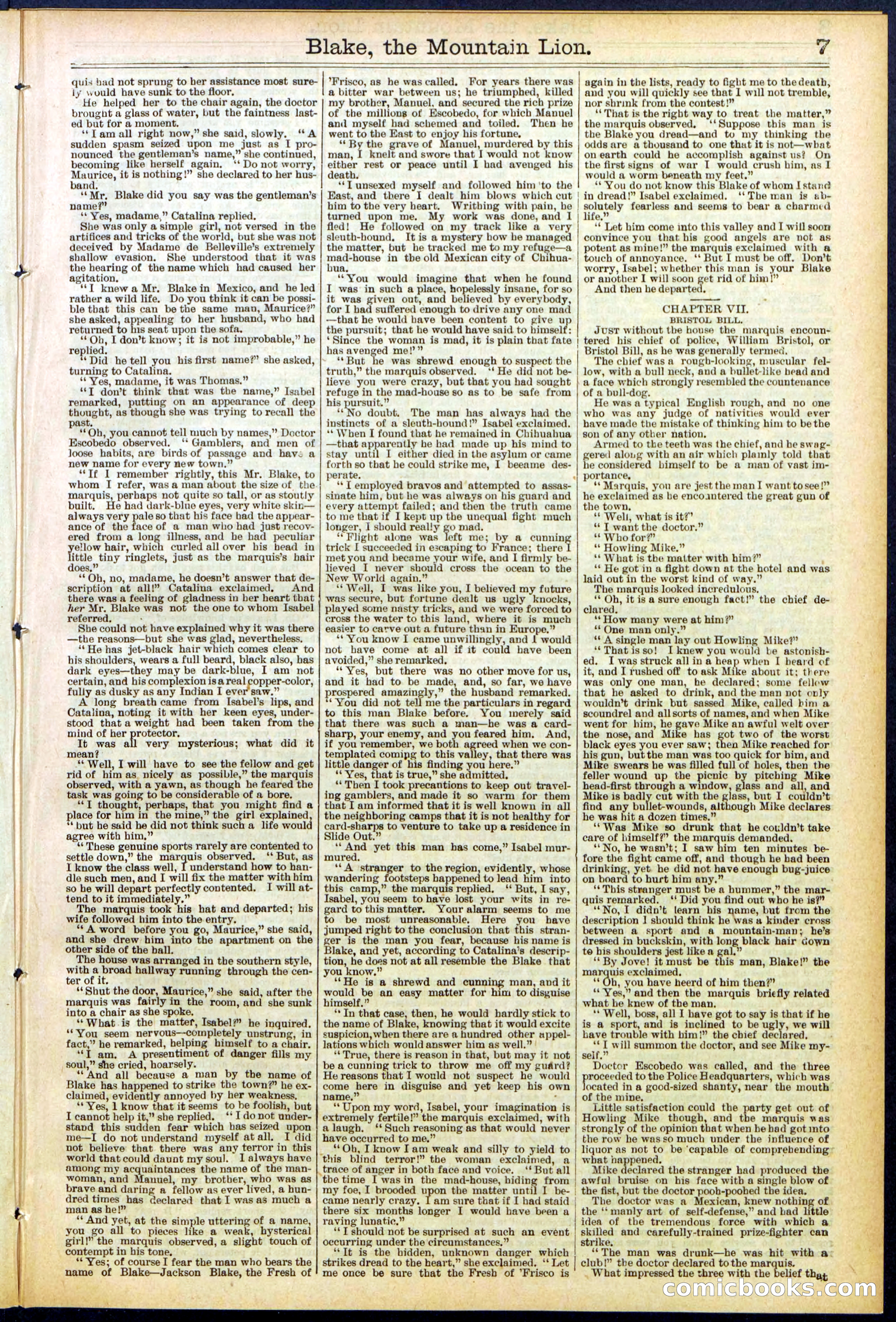 Beadle's Dime Library No. 537 — page 7 of 32