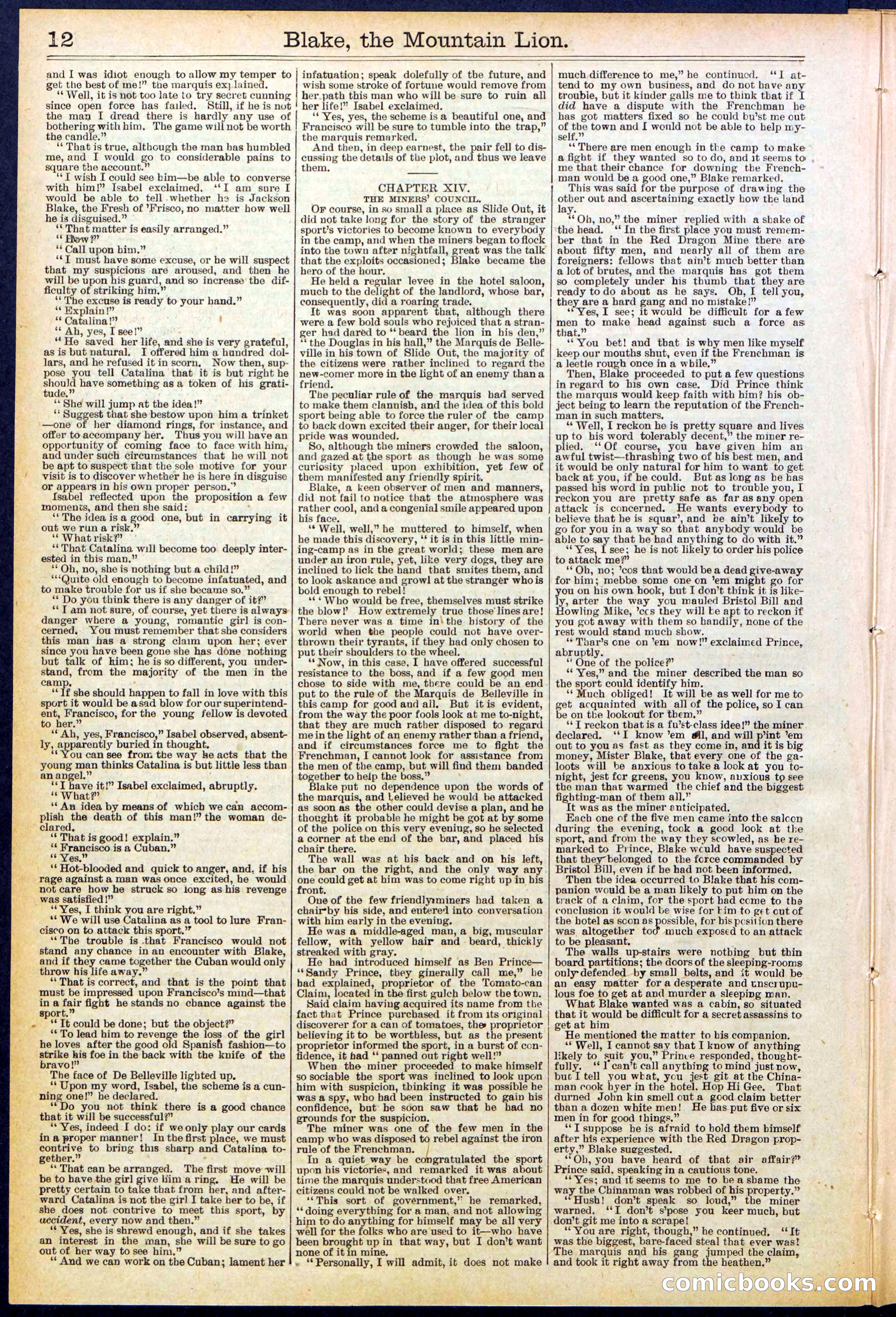 Beadle's Dime Library No. 537 — page 12 of 32