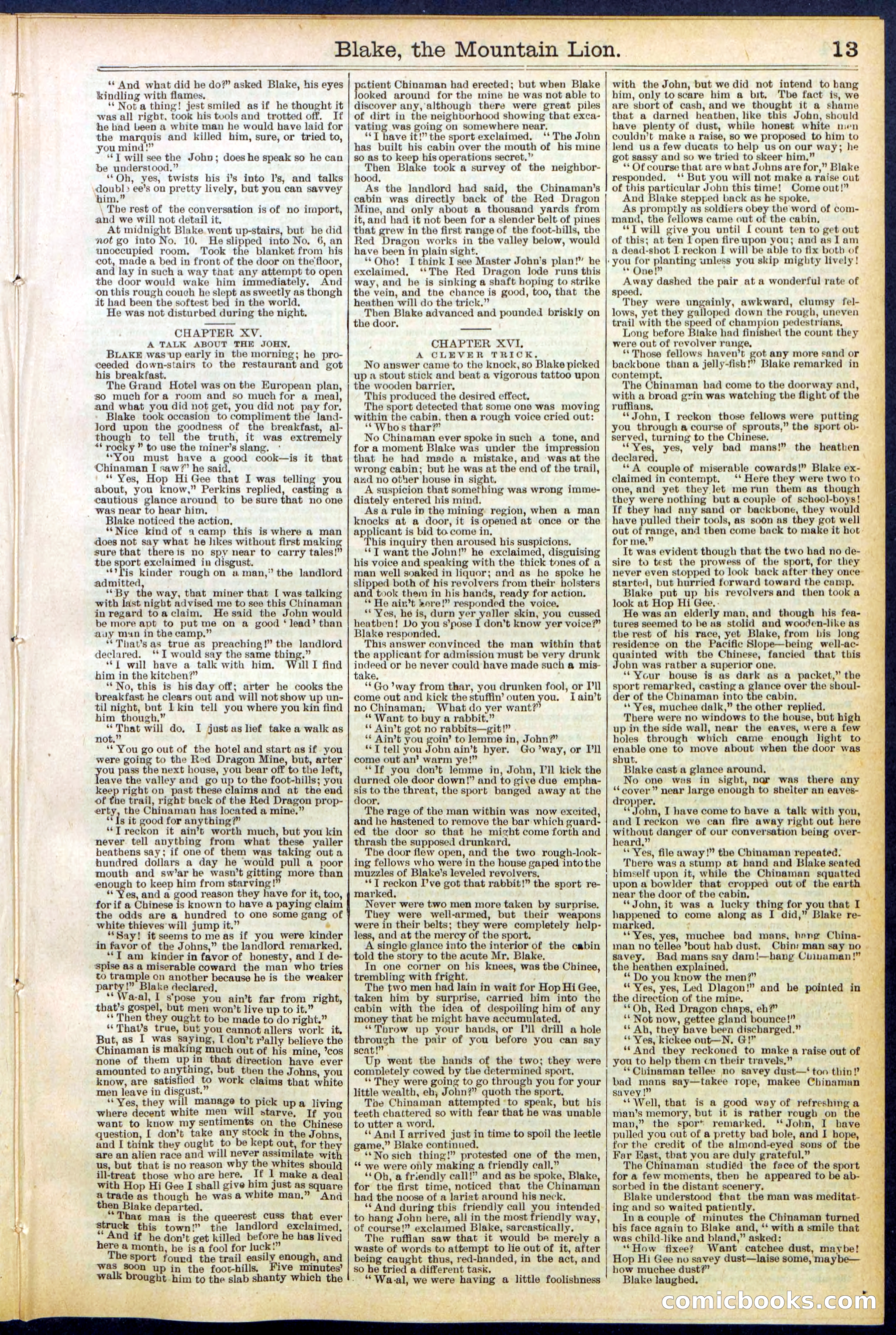 Beadle's Dime Library No. 537 — page 13 of 32