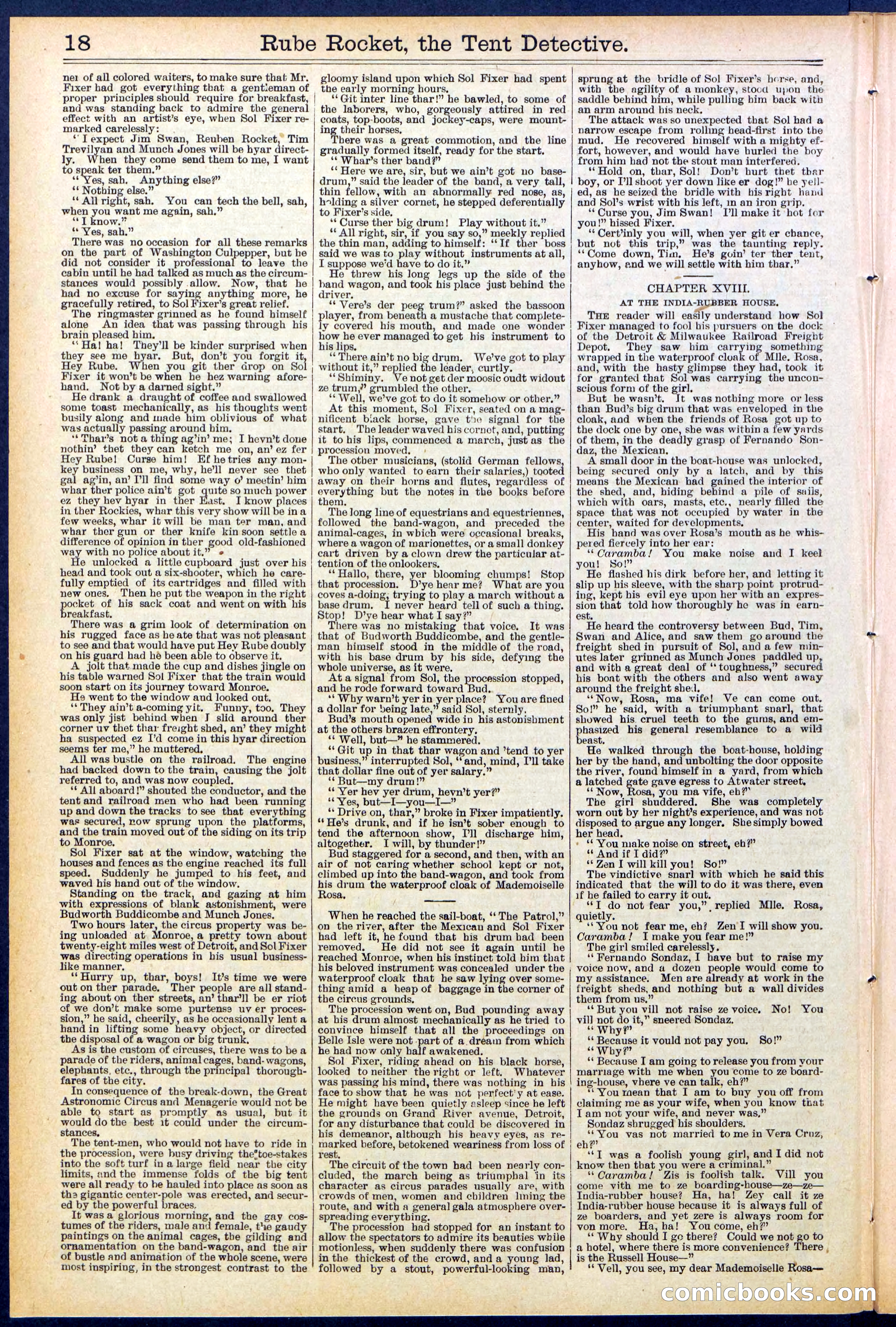 Beadle's New York Dime Library No. 538 — page 18 of 32