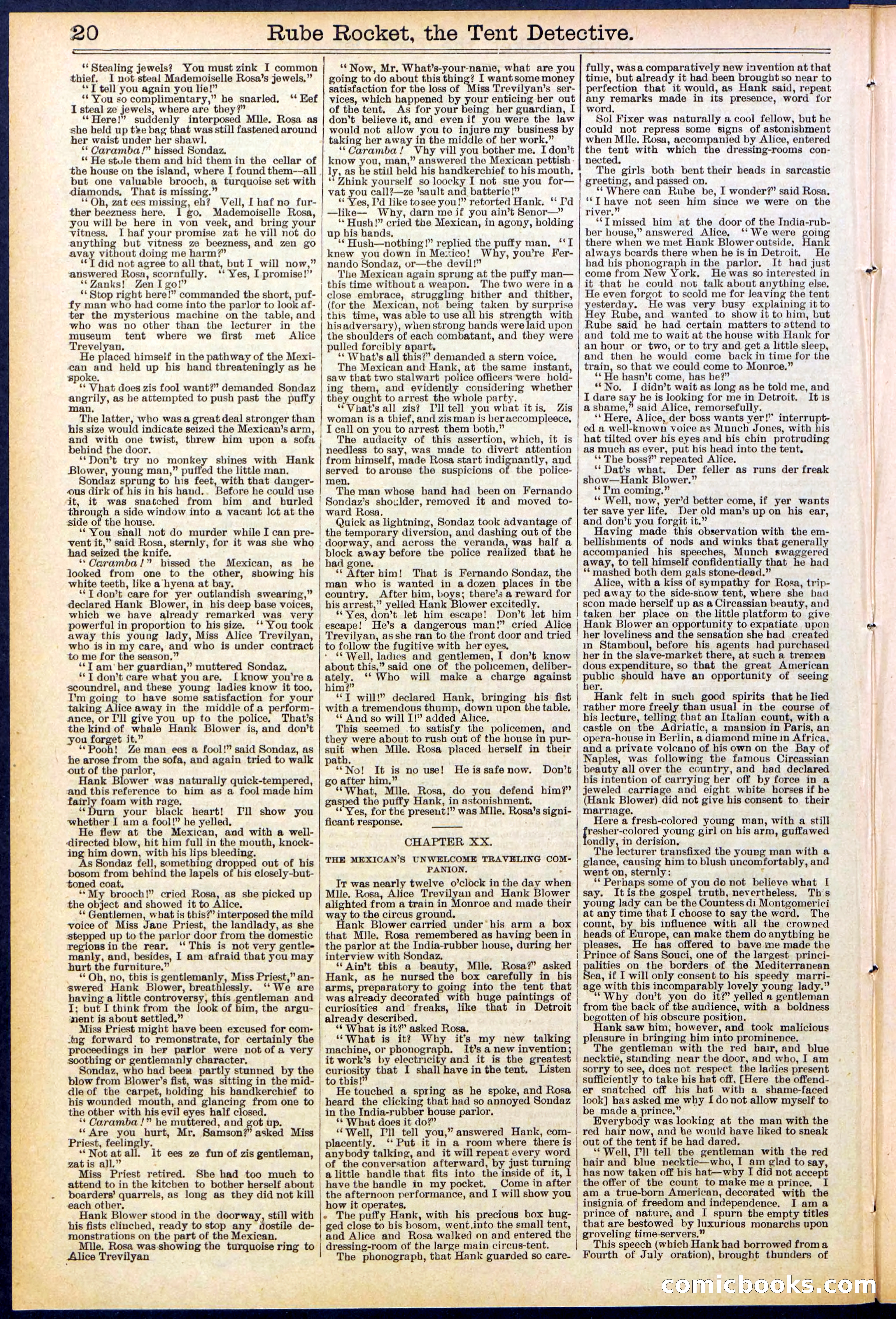 Beadle's New York Dime Library No. 538 — page 20 of 32