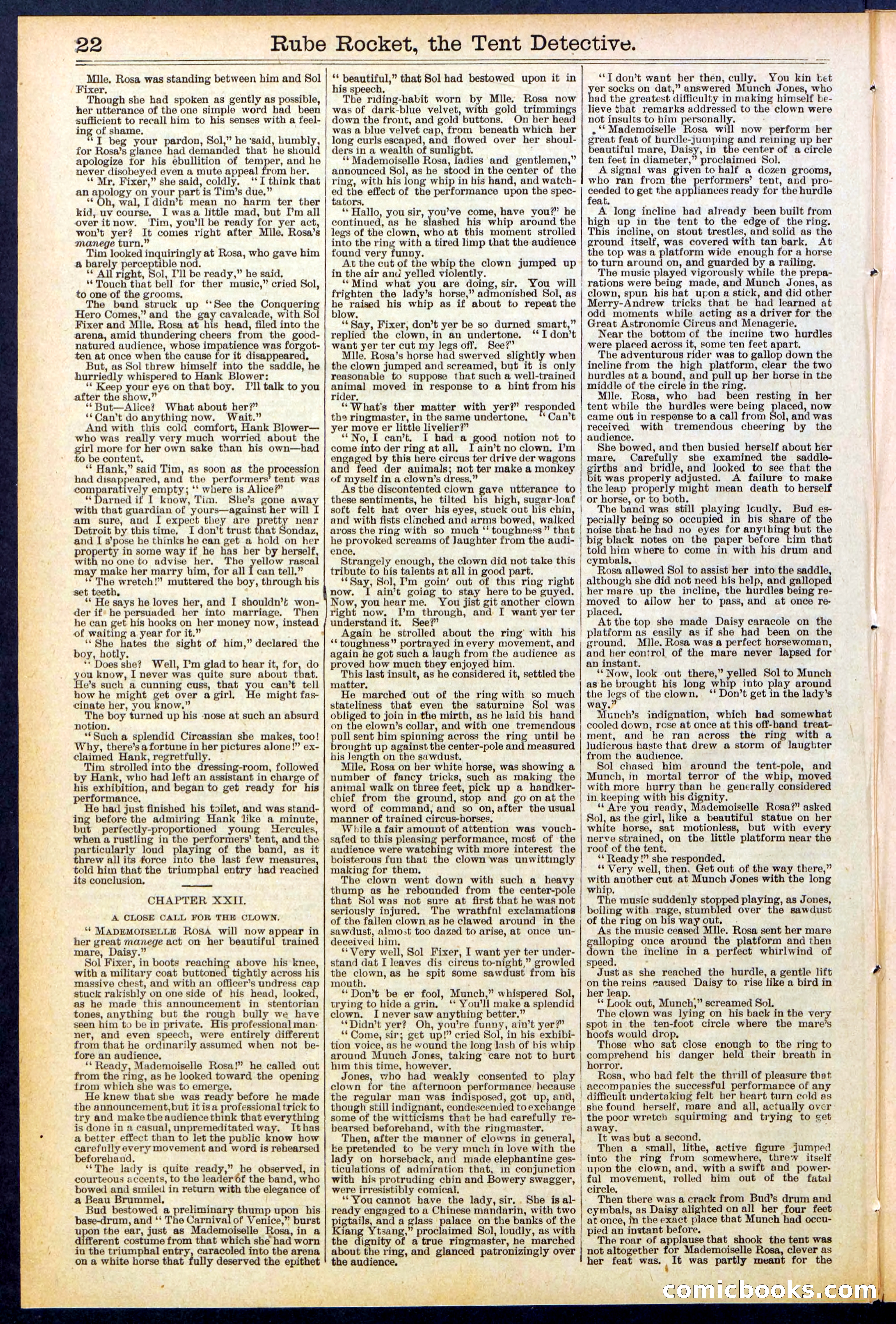 Beadle's New York Dime Library No. 538 — page 22 of 32
