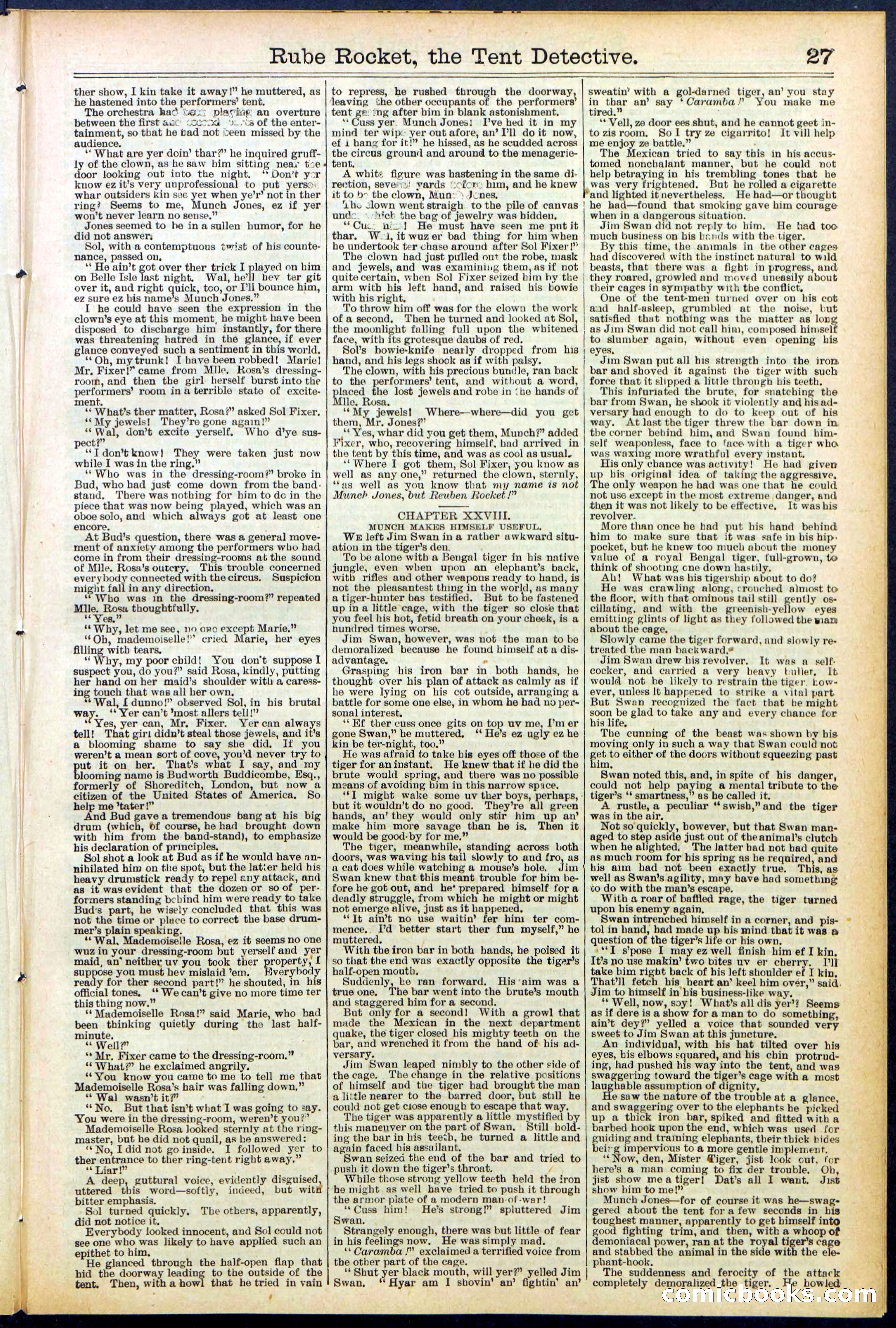 Beadle's New York Dime Library No. 538 — page 27 of 32