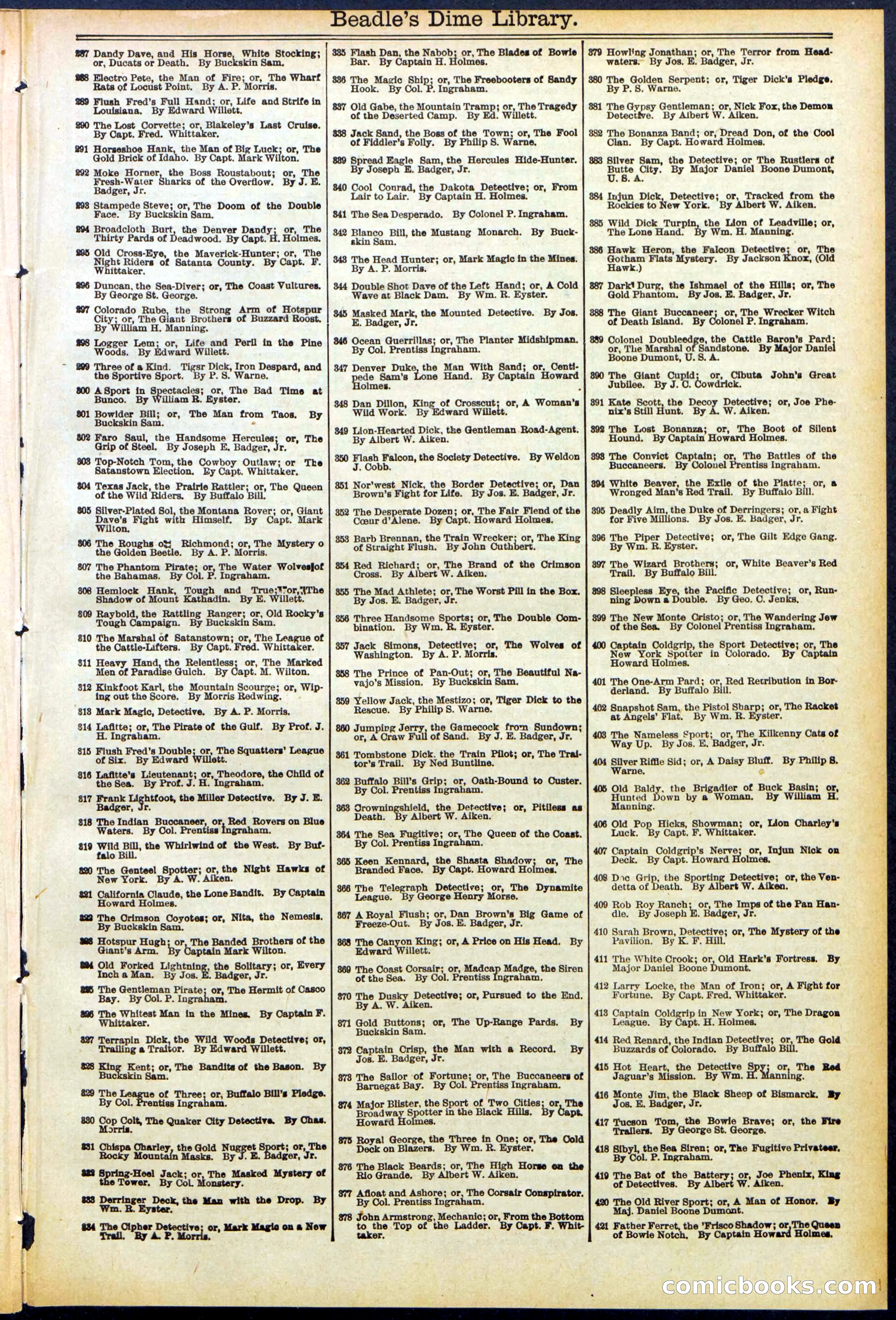 Beadle's New York Dime Library No. 538 — page 31 of 32