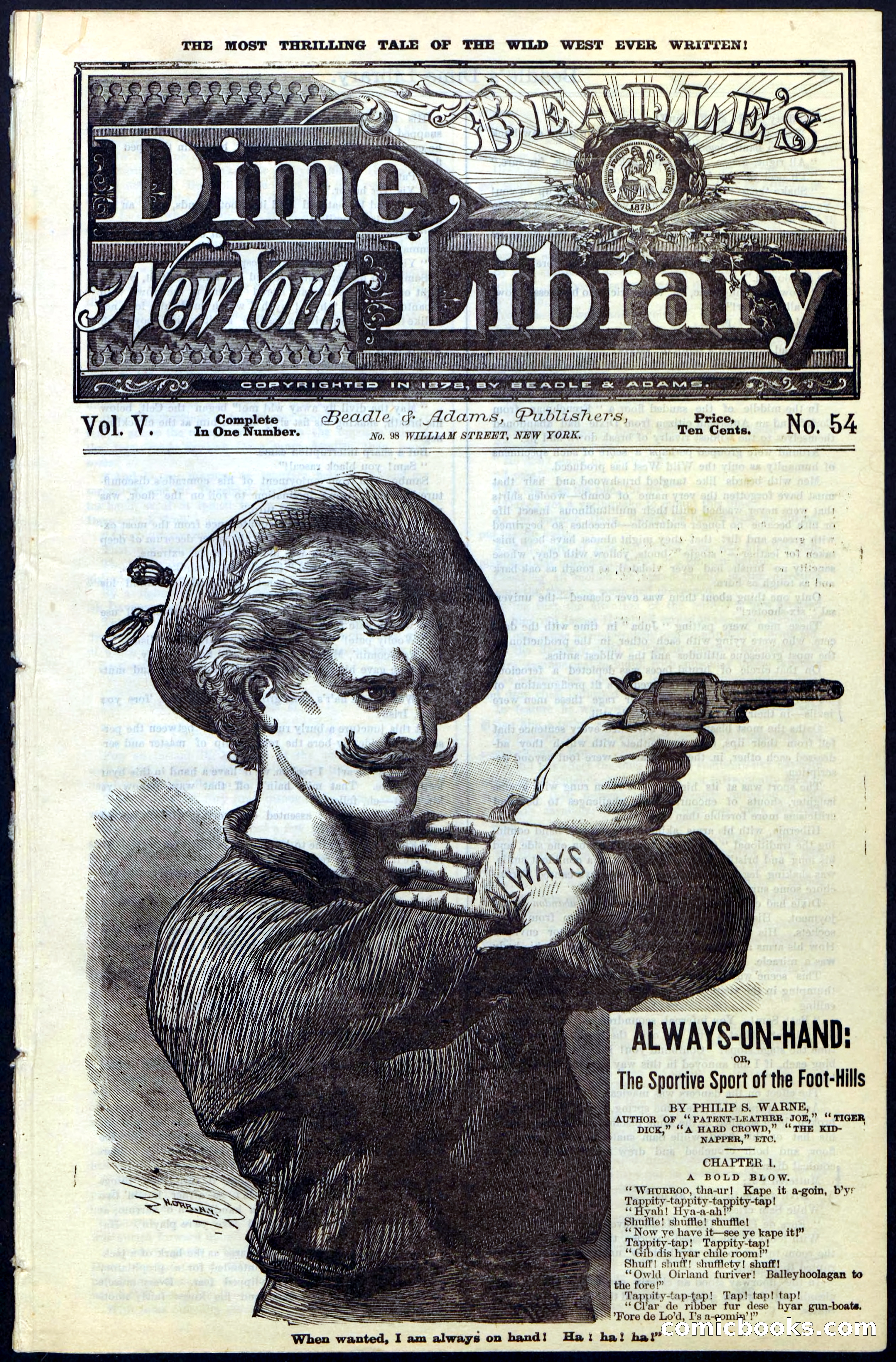 Beadle's New York Dime Library, No. 54 — page 1 of 32