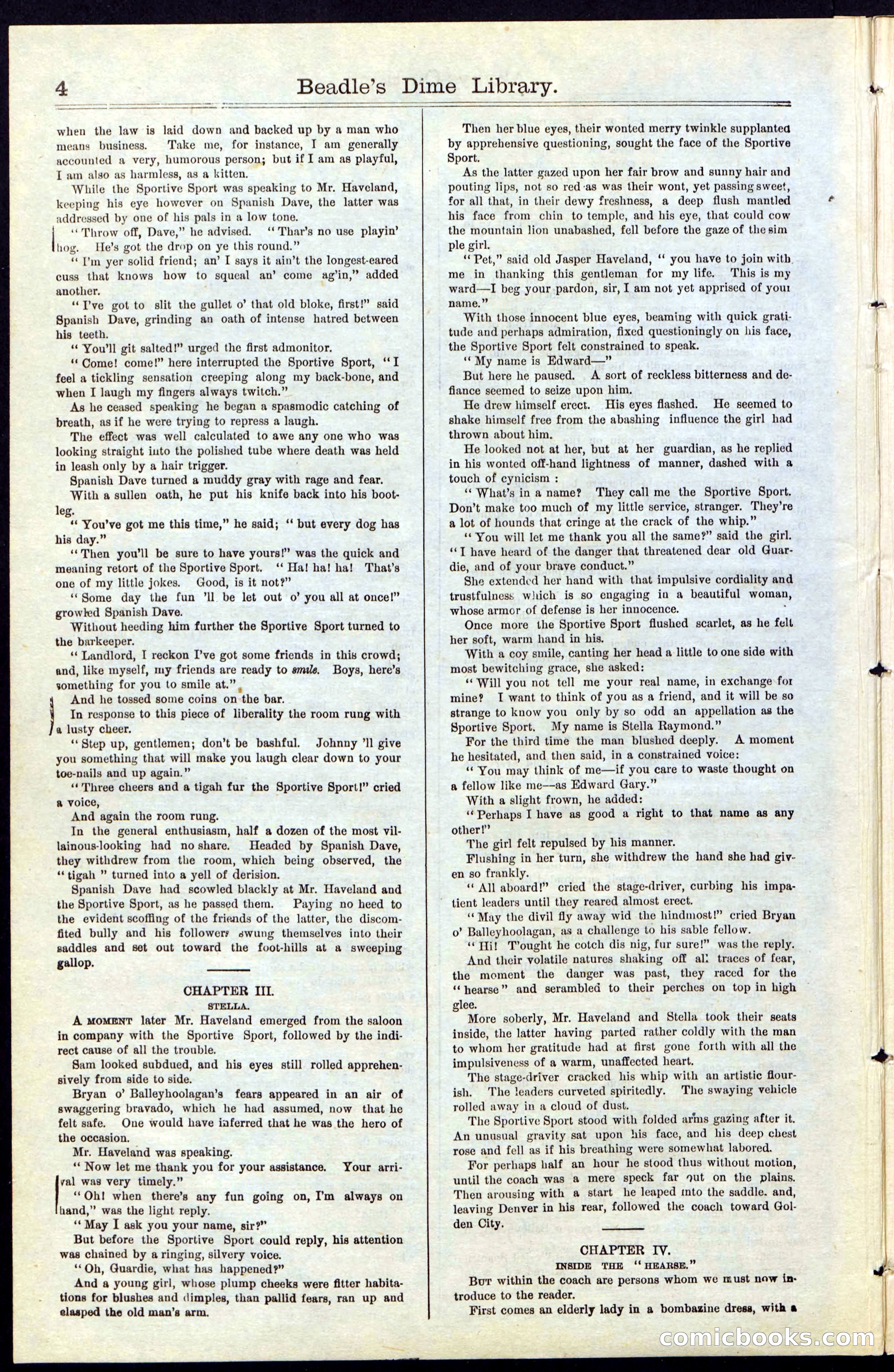 Beadle's New York Dime Library, No. 54 — page 4 of 32