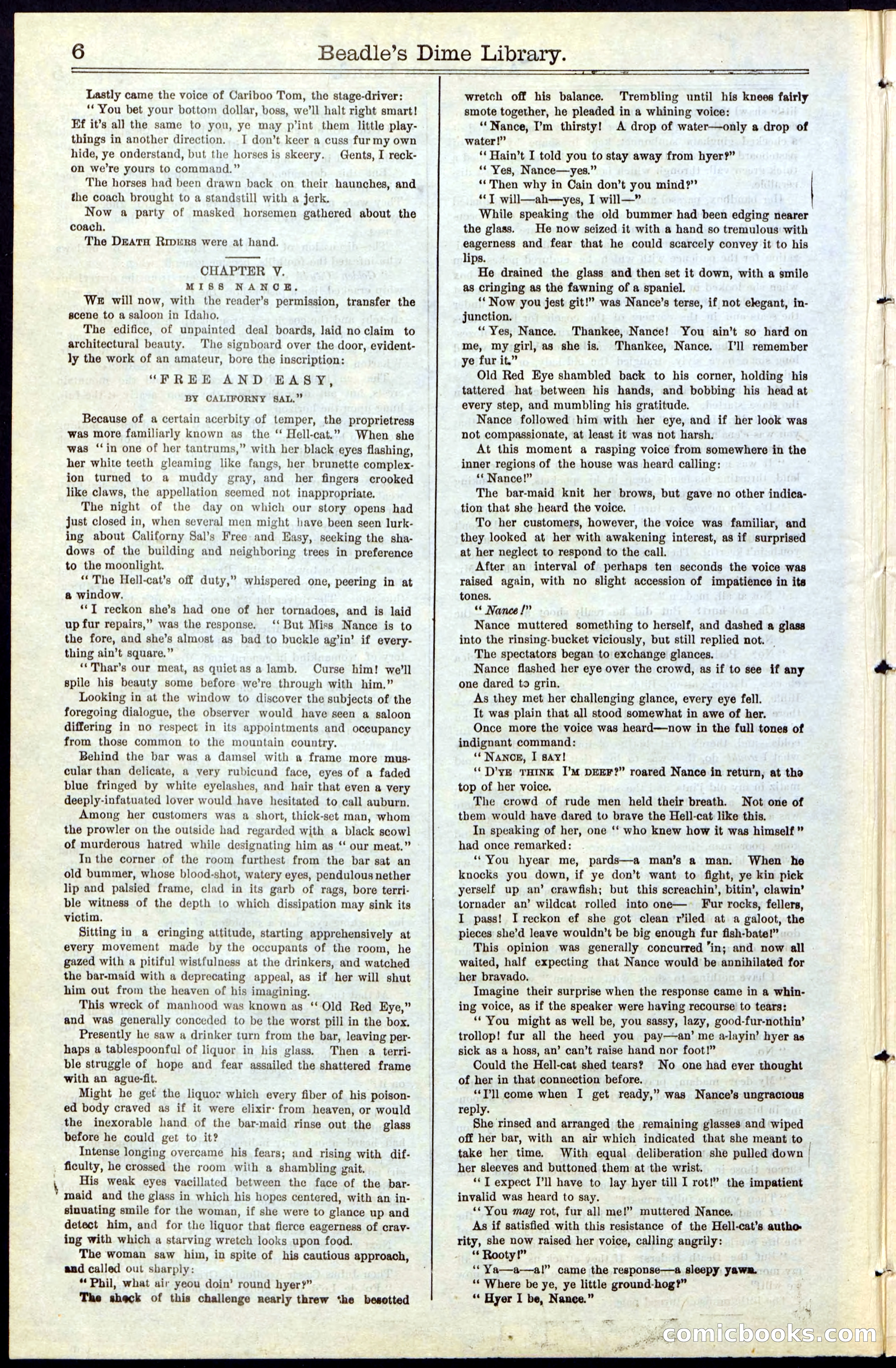 Beadle's New York Dime Library, No. 54 — page 6 of 32