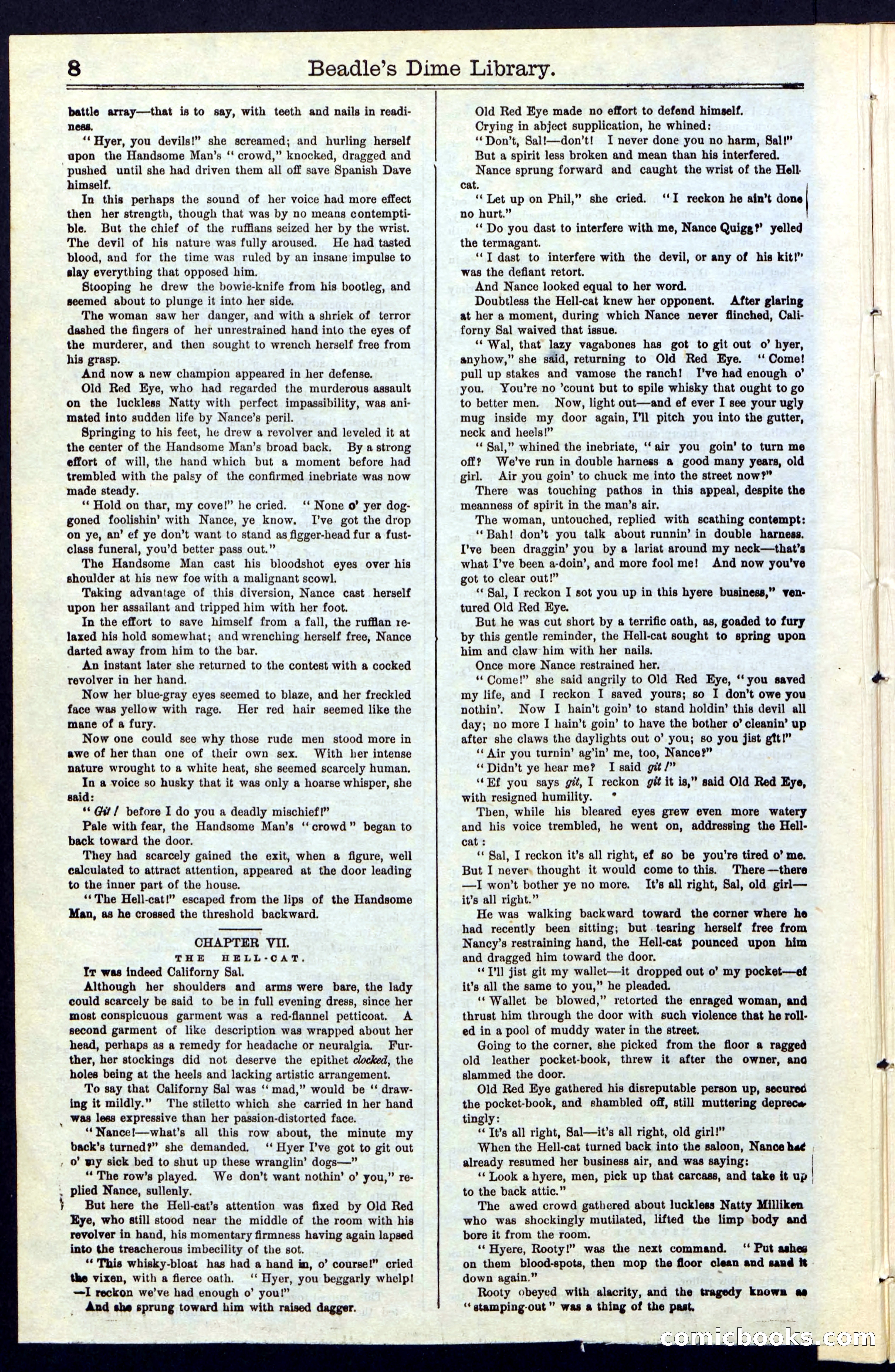 Beadle's New York Dime Library, No. 54 — page 8 of 32