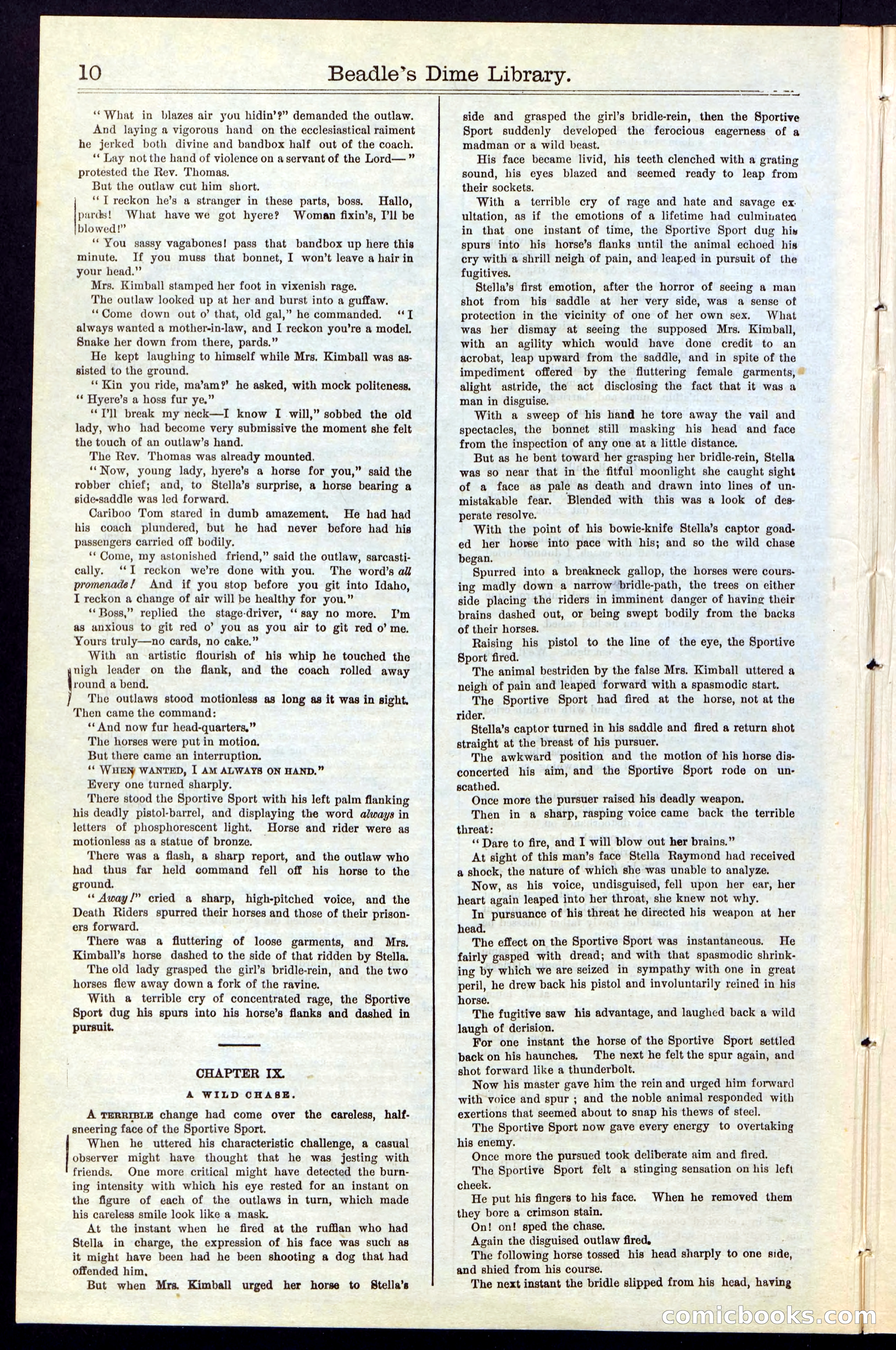 Beadle's New York Dime Library, No. 54 — page 10 of 32