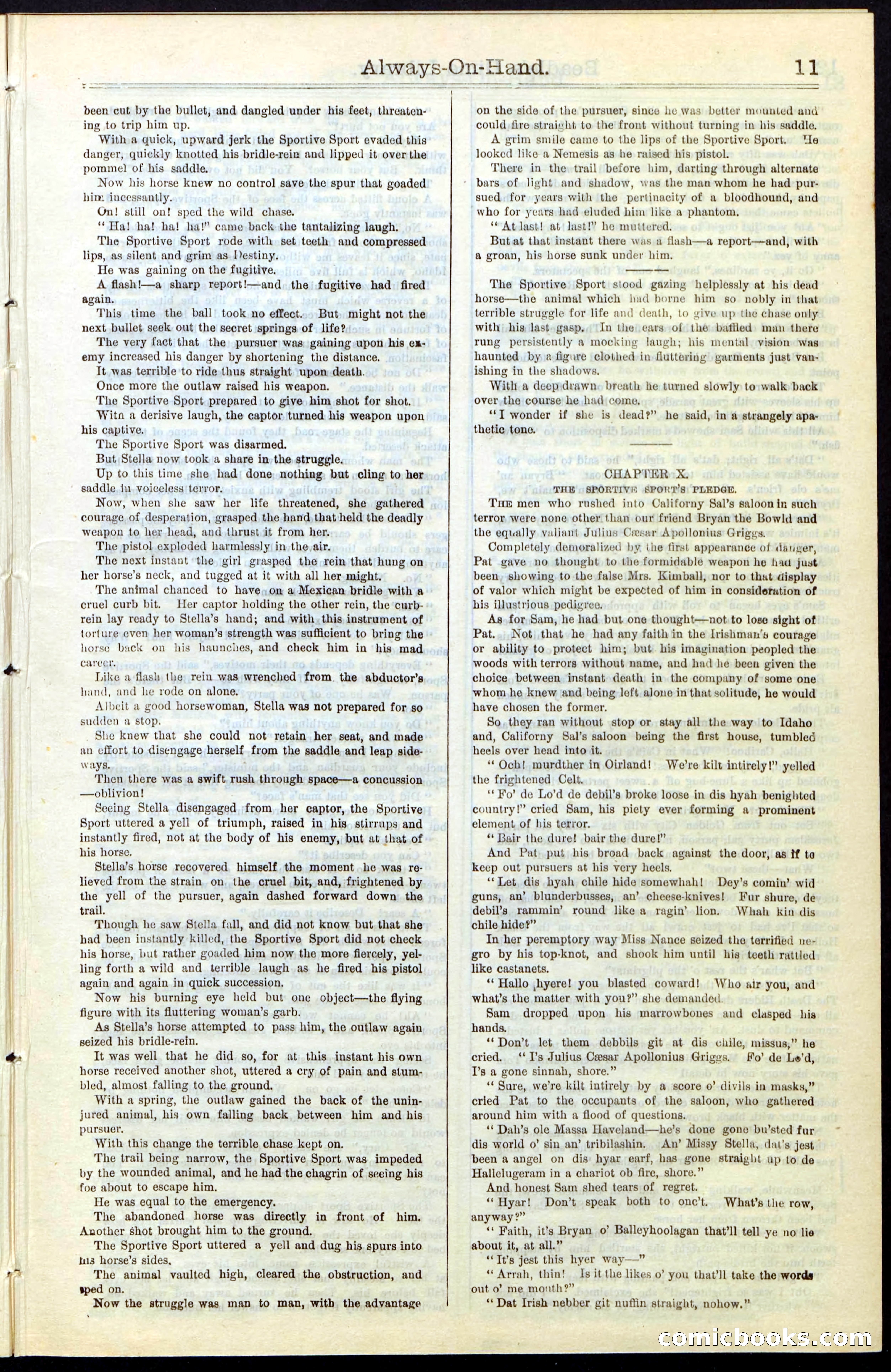 Beadle's New York Dime Library, No. 54 — page 11 of 32
