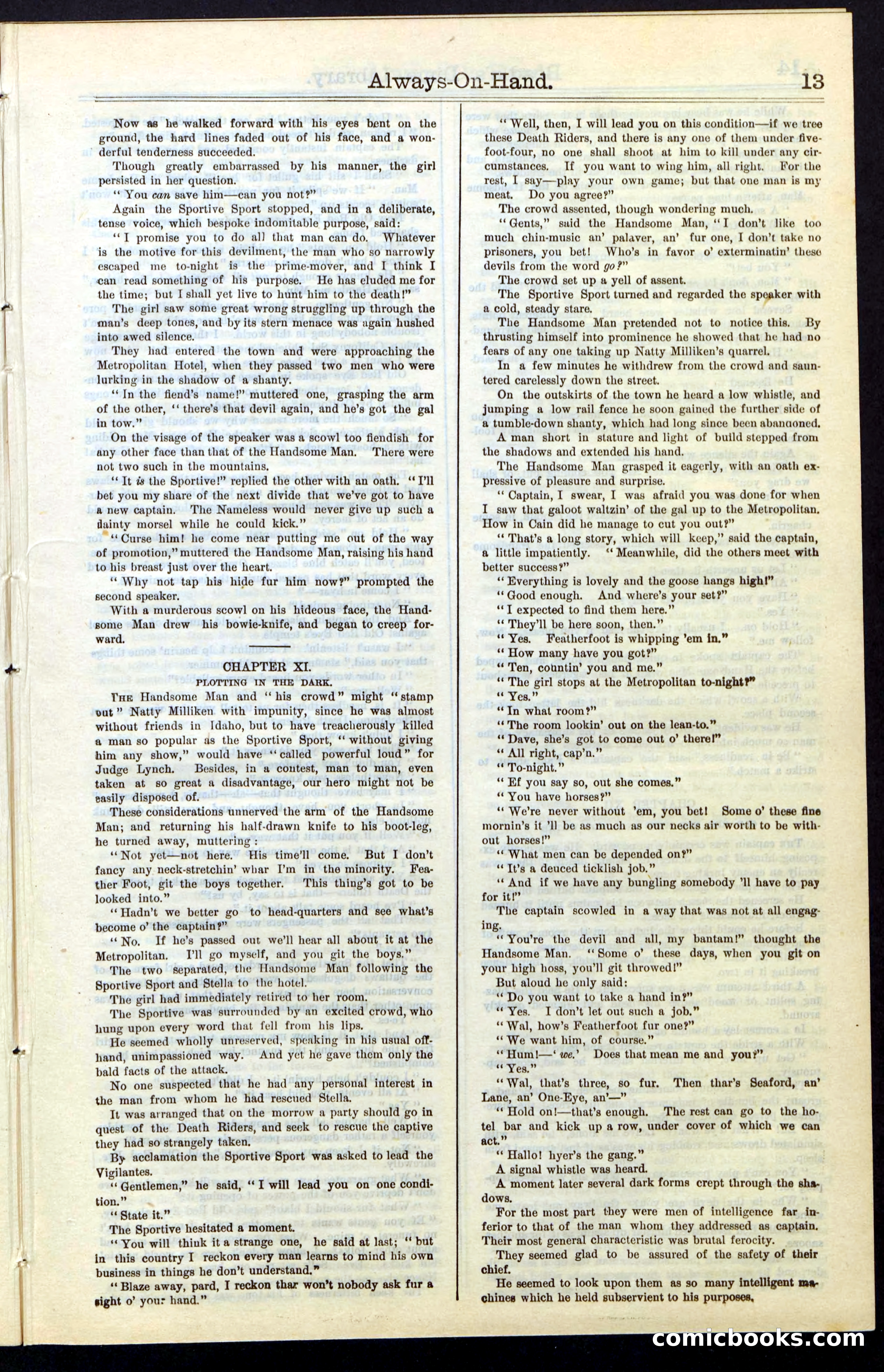 Beadle's New York Dime Library, No. 54 — page 13 of 32