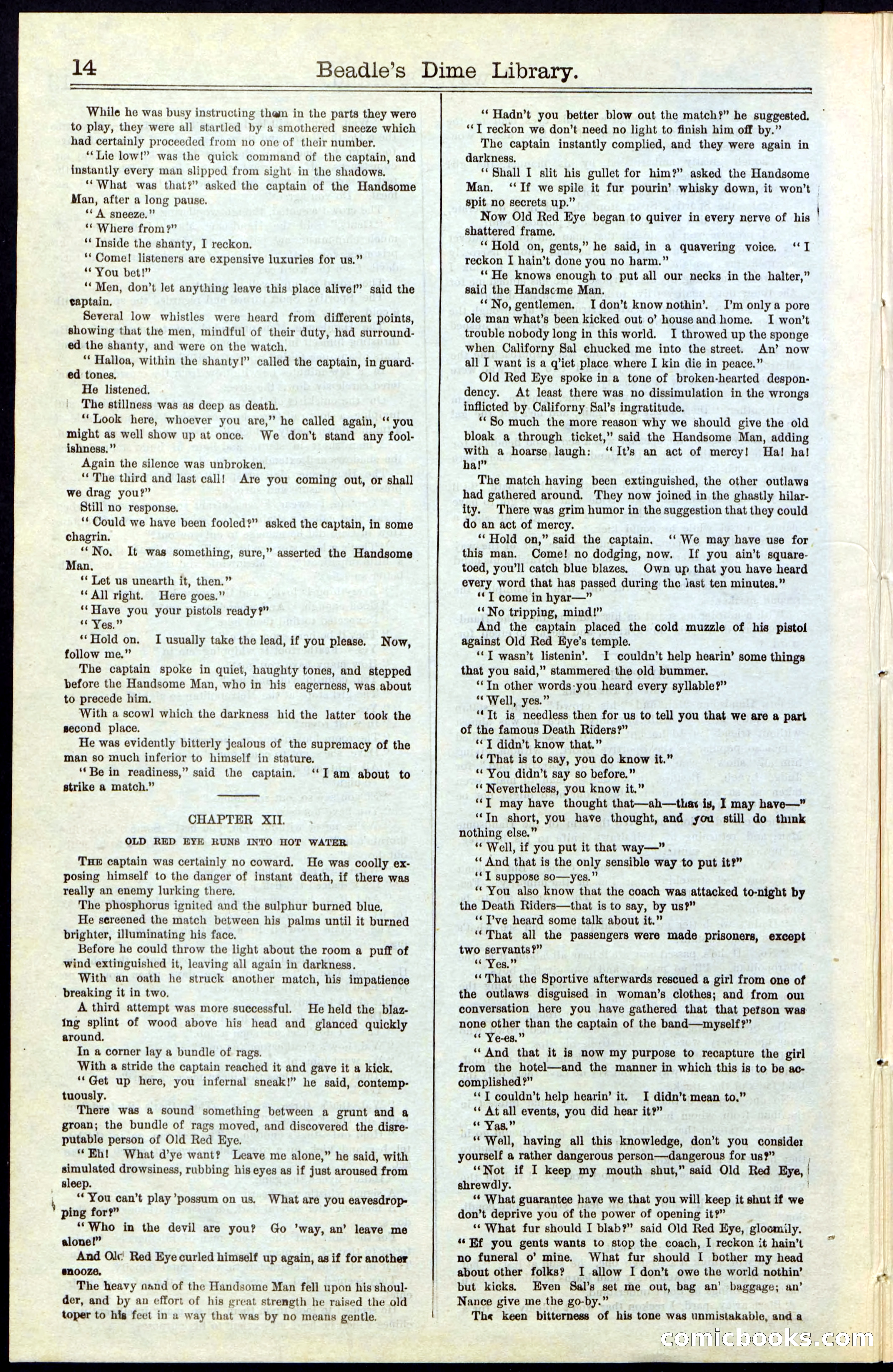 Beadle's New York Dime Library, No. 54 — page 14 of 32
