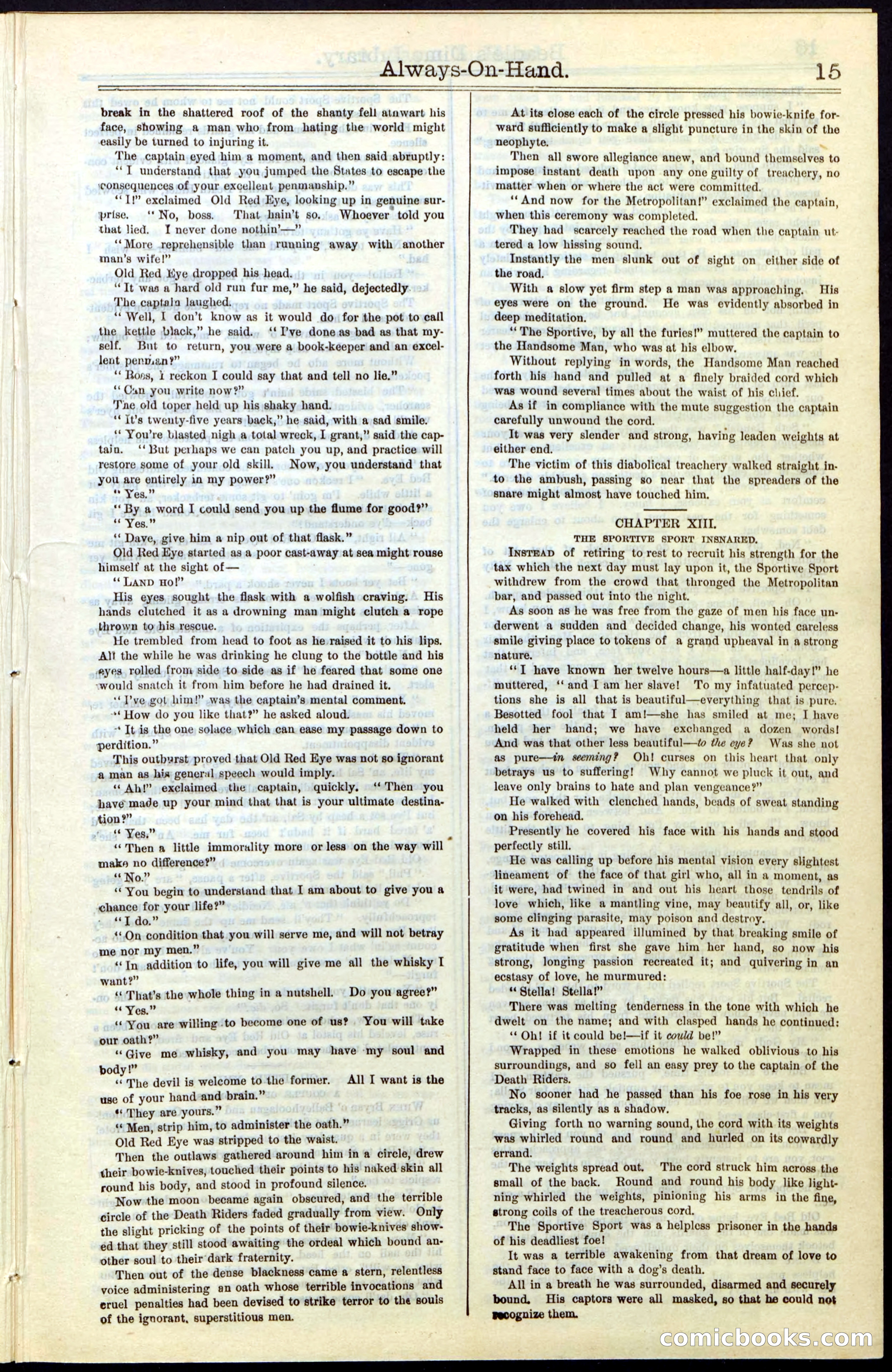 Beadle's New York Dime Library, No. 54 — page 15 of 32