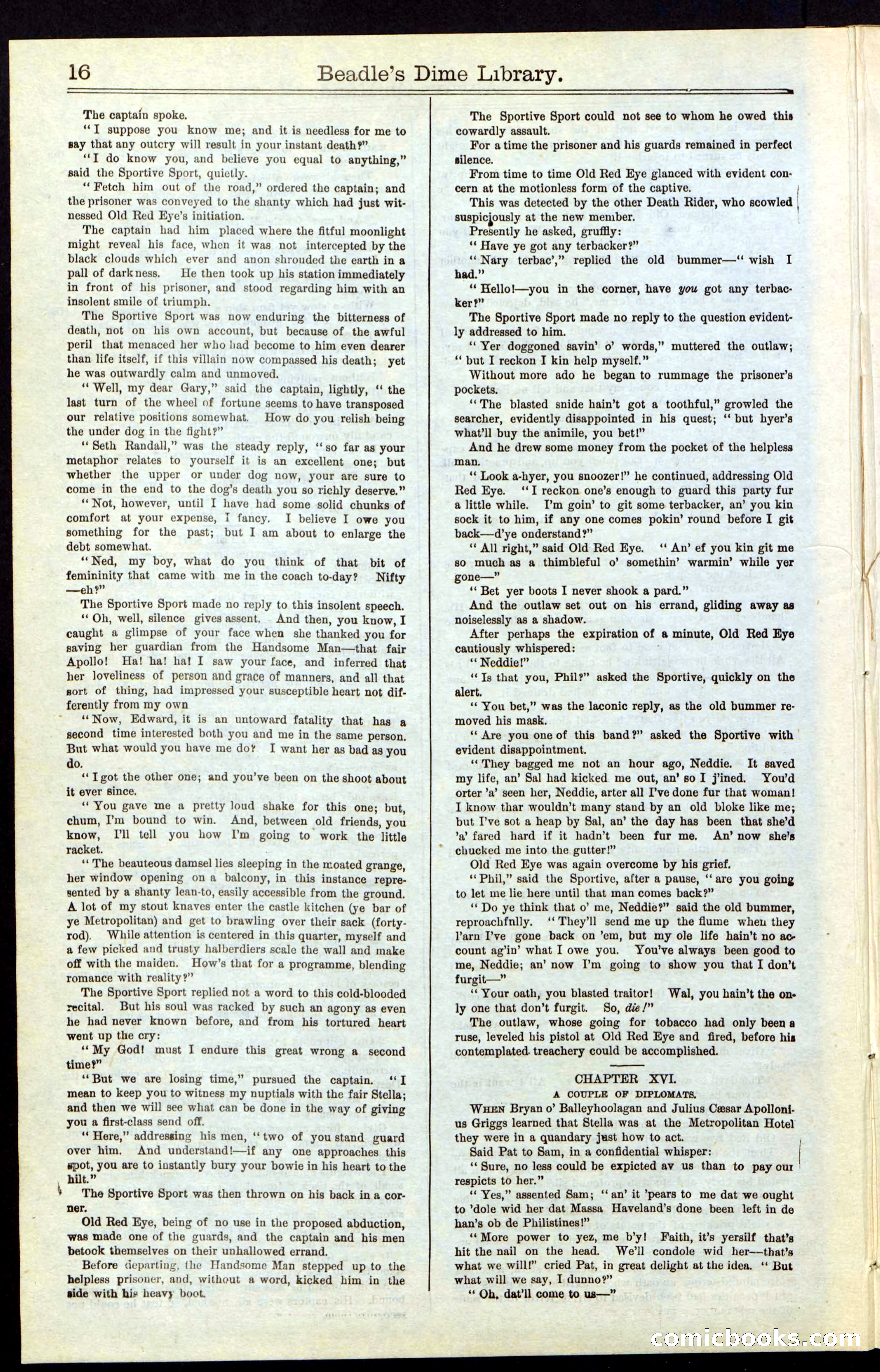 Beadle's New York Dime Library, No. 54 — page 16 of 32