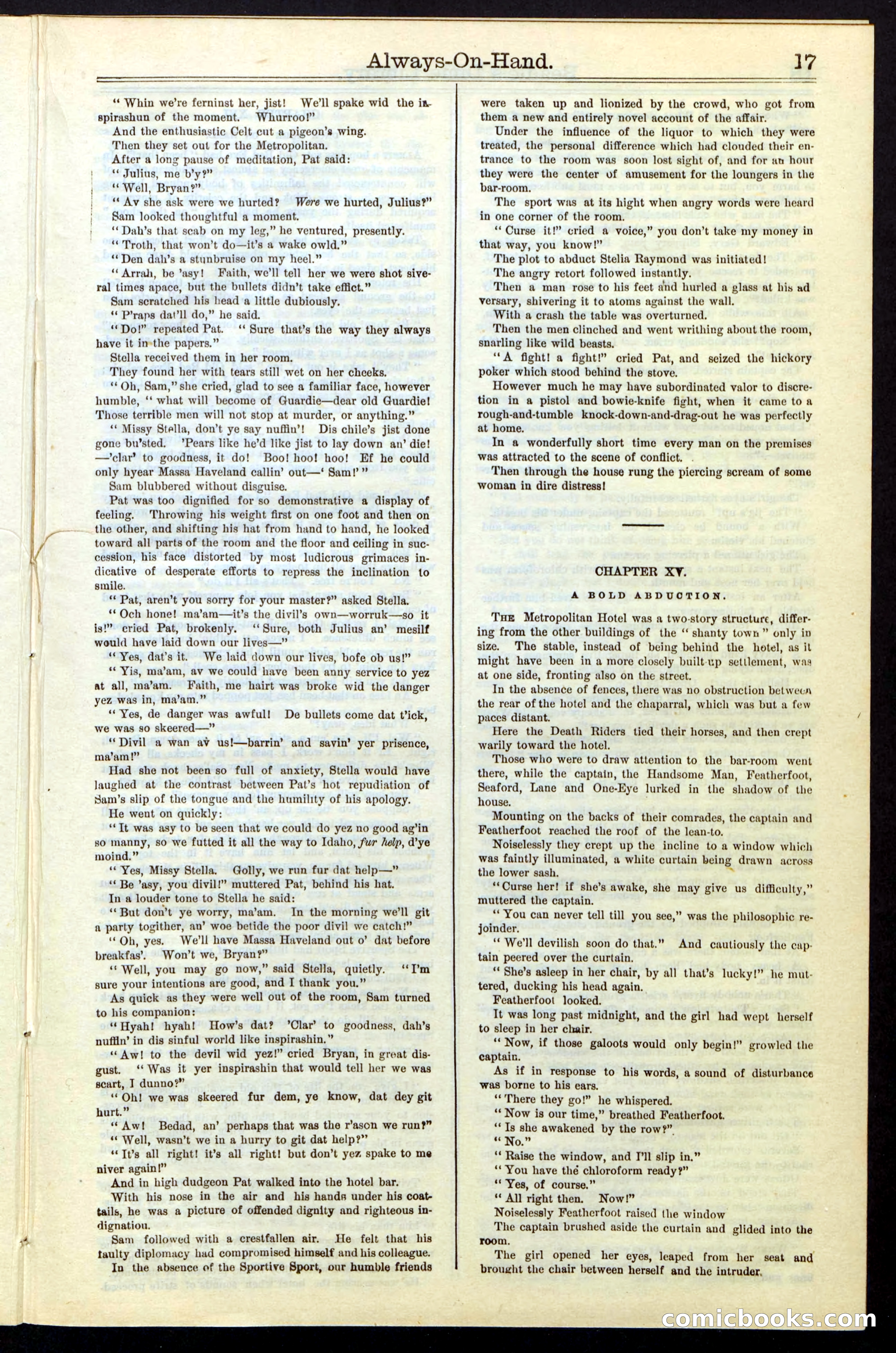 Beadle's New York Dime Library, No. 54 — page 17 of 32