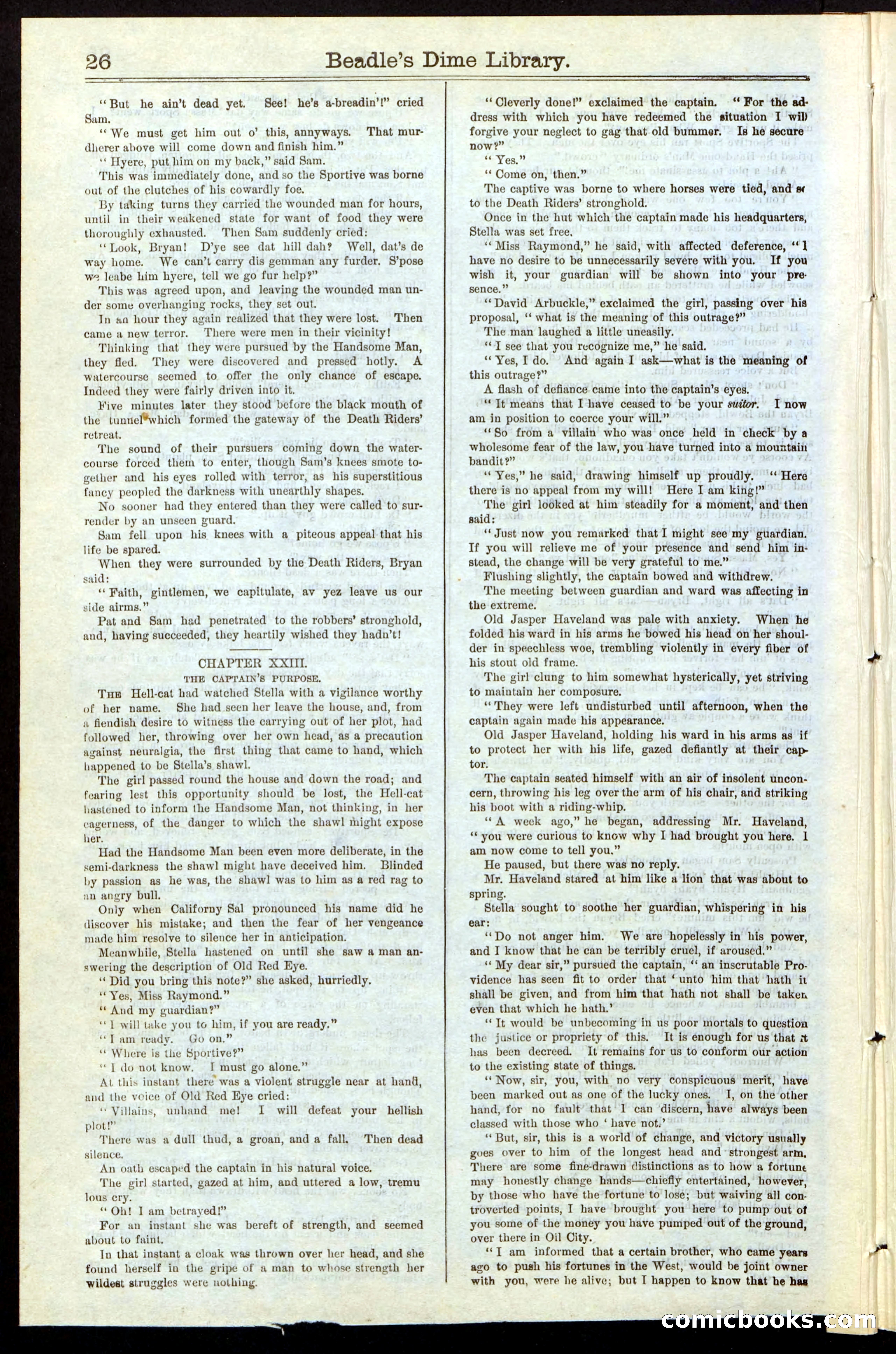 Beadle's New York Dime Library, No. 54 — page 26 of 32