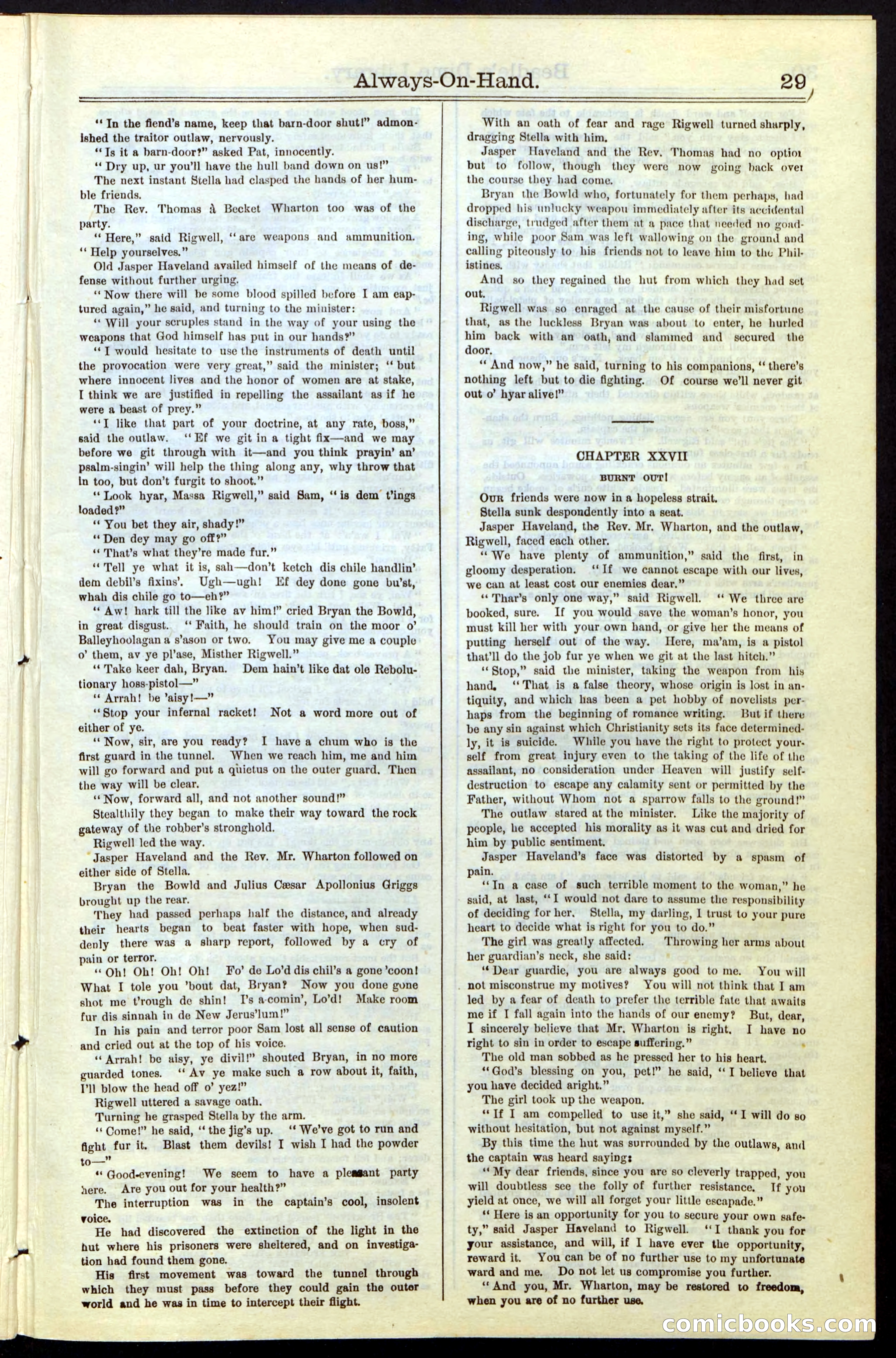 Beadle's New York Dime Library, No. 54 — page 29 of 32