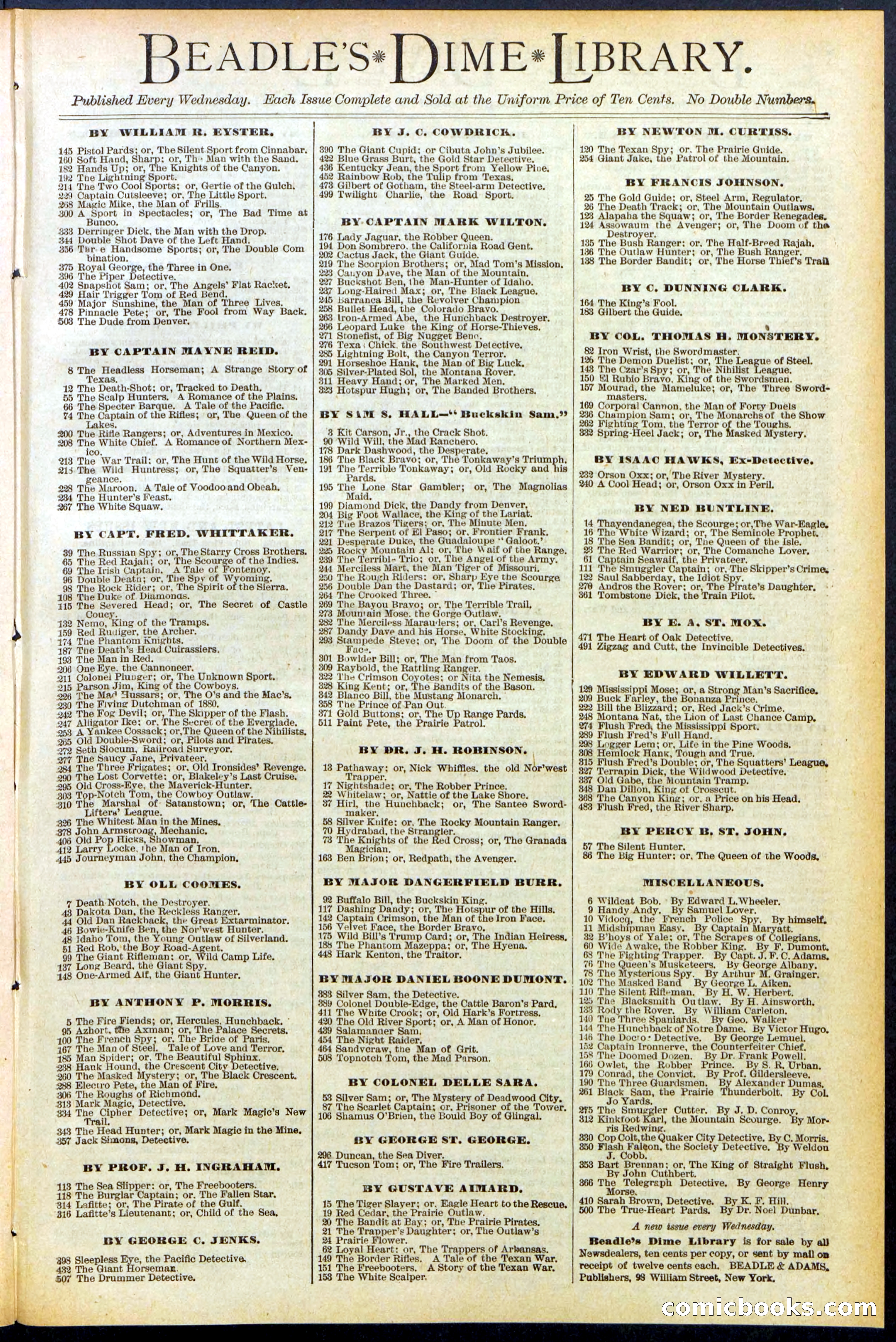 Beadle's New York Dime Library No. 544 — page 31 of 32