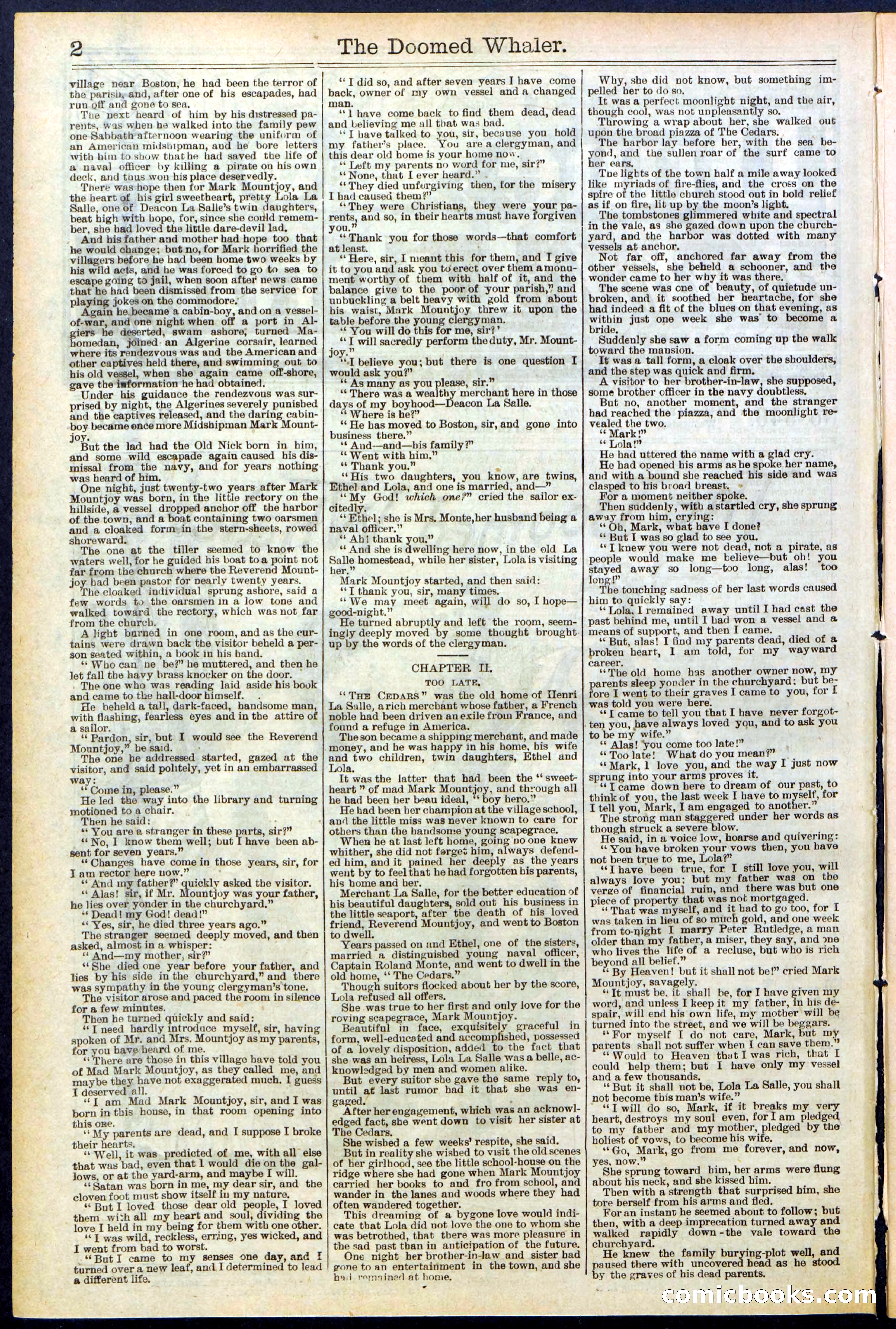 Beadle's Dime Library No. 546: The Doomed Whaler — page 2 of 32