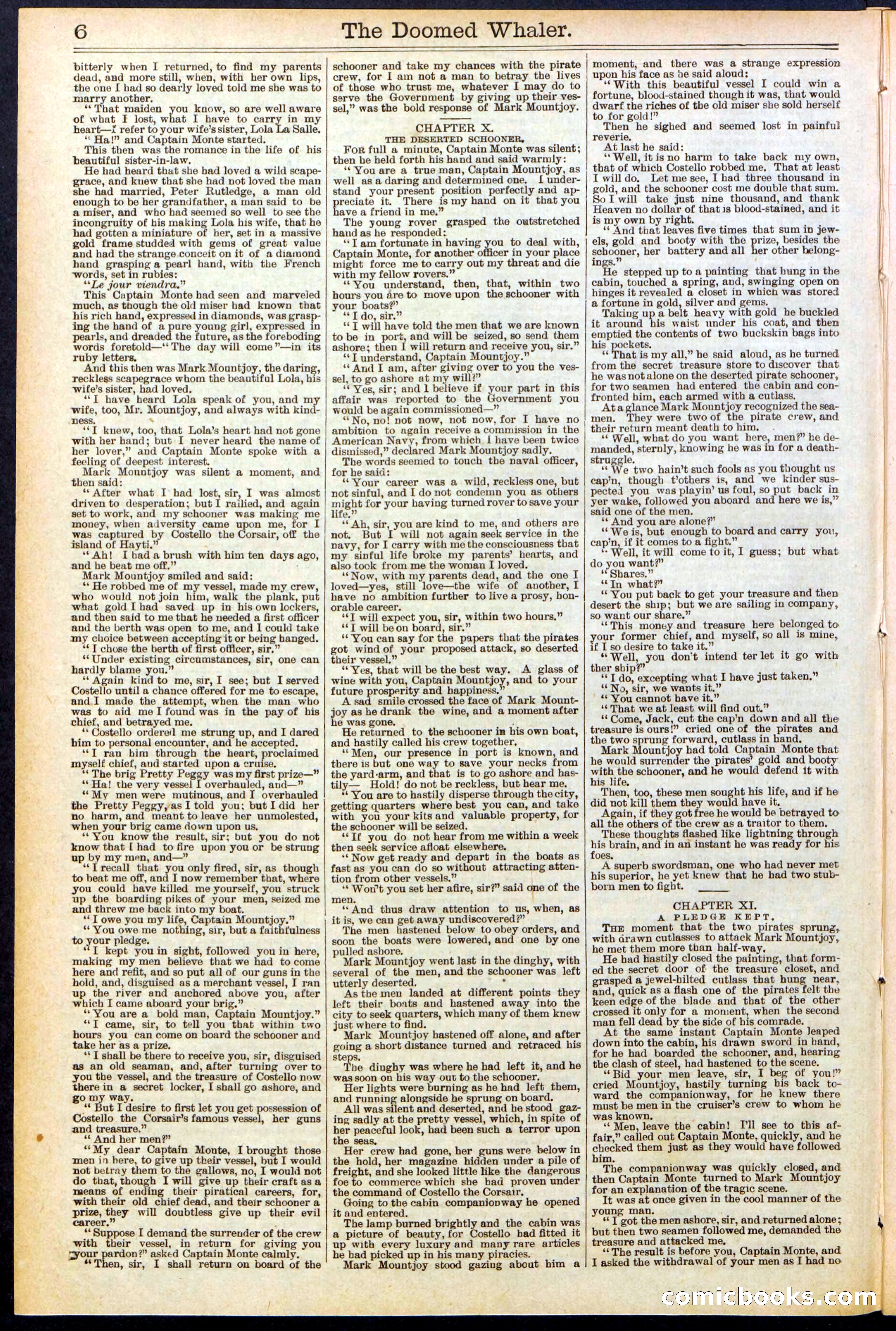 Beadle's Dime Library No. 546: The Doomed Whaler — page 6 of 32