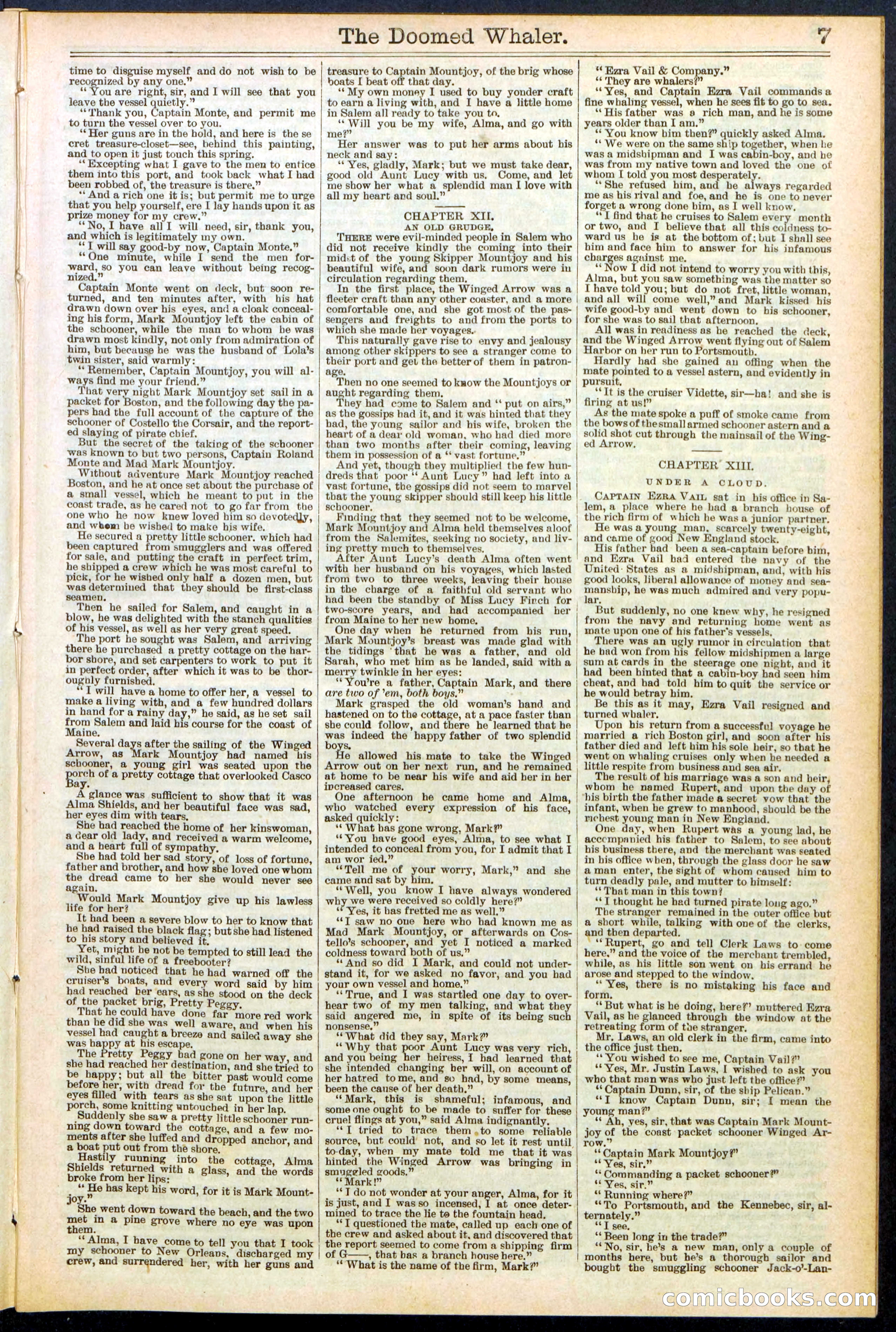 Beadle's Dime Library No. 546: The Doomed Whaler — page 7 of 32