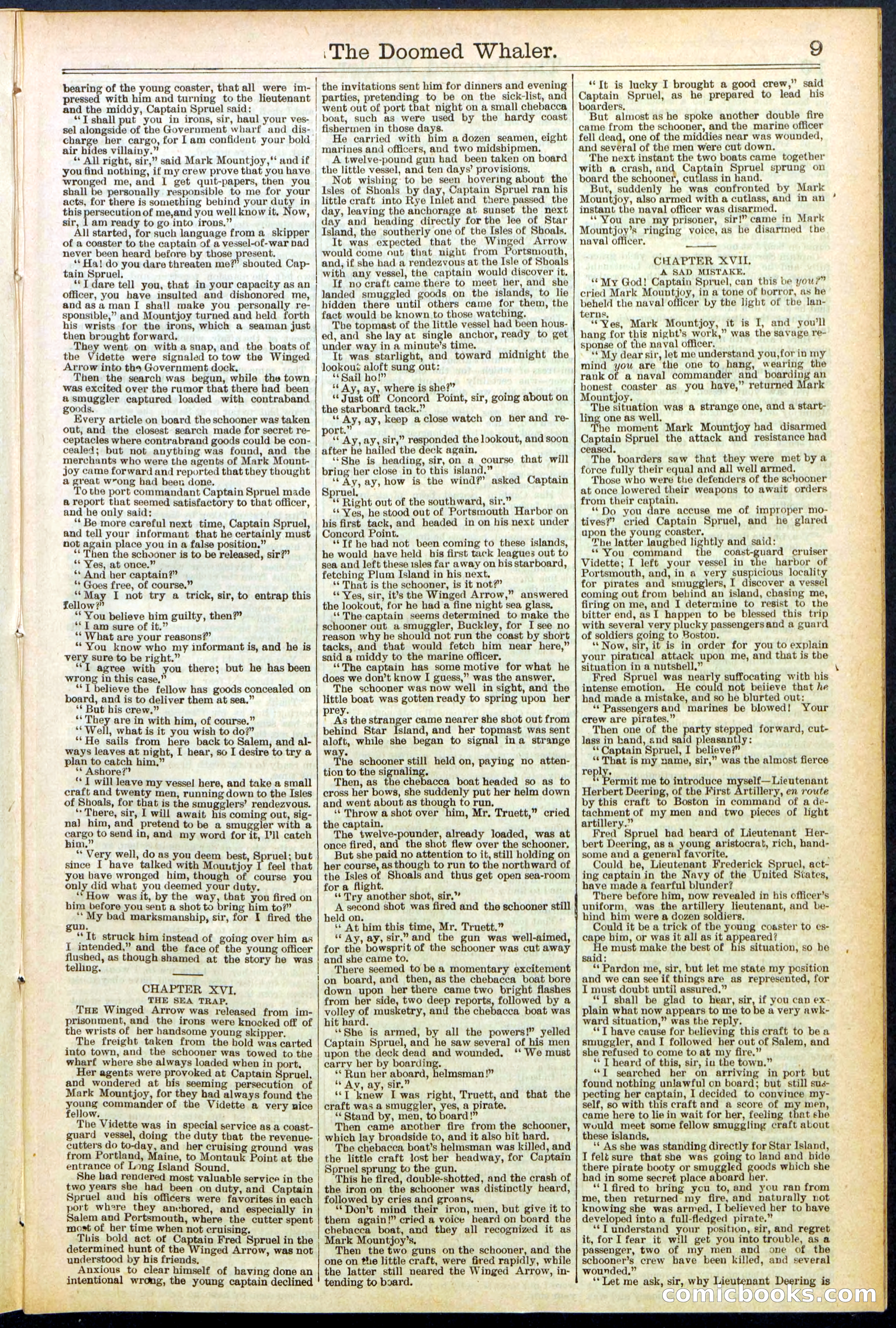 Beadle's Dime Library No. 546: The Doomed Whaler — page 9 of 32