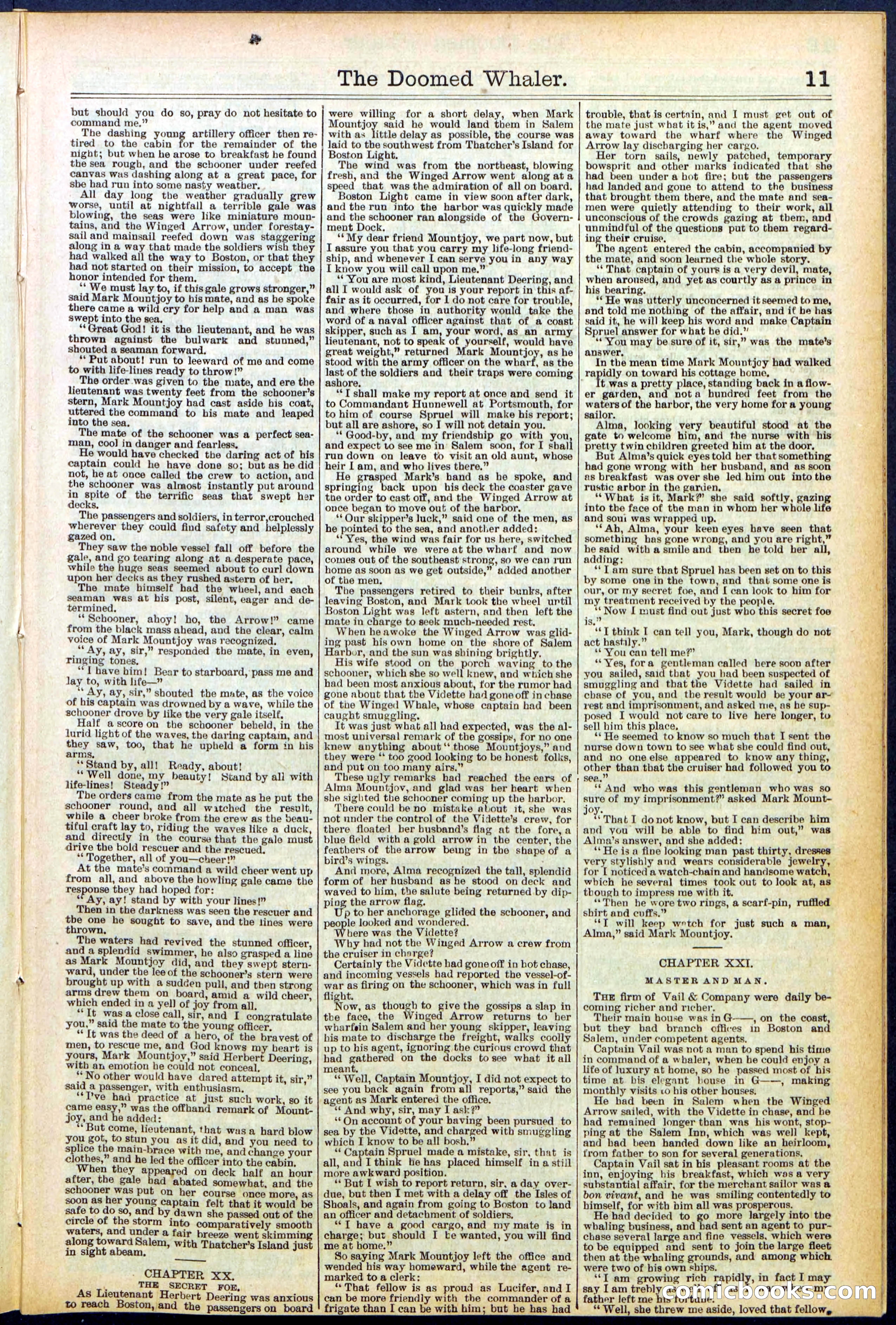 Beadle's Dime Library No. 546: The Doomed Whaler — page 11 of 32