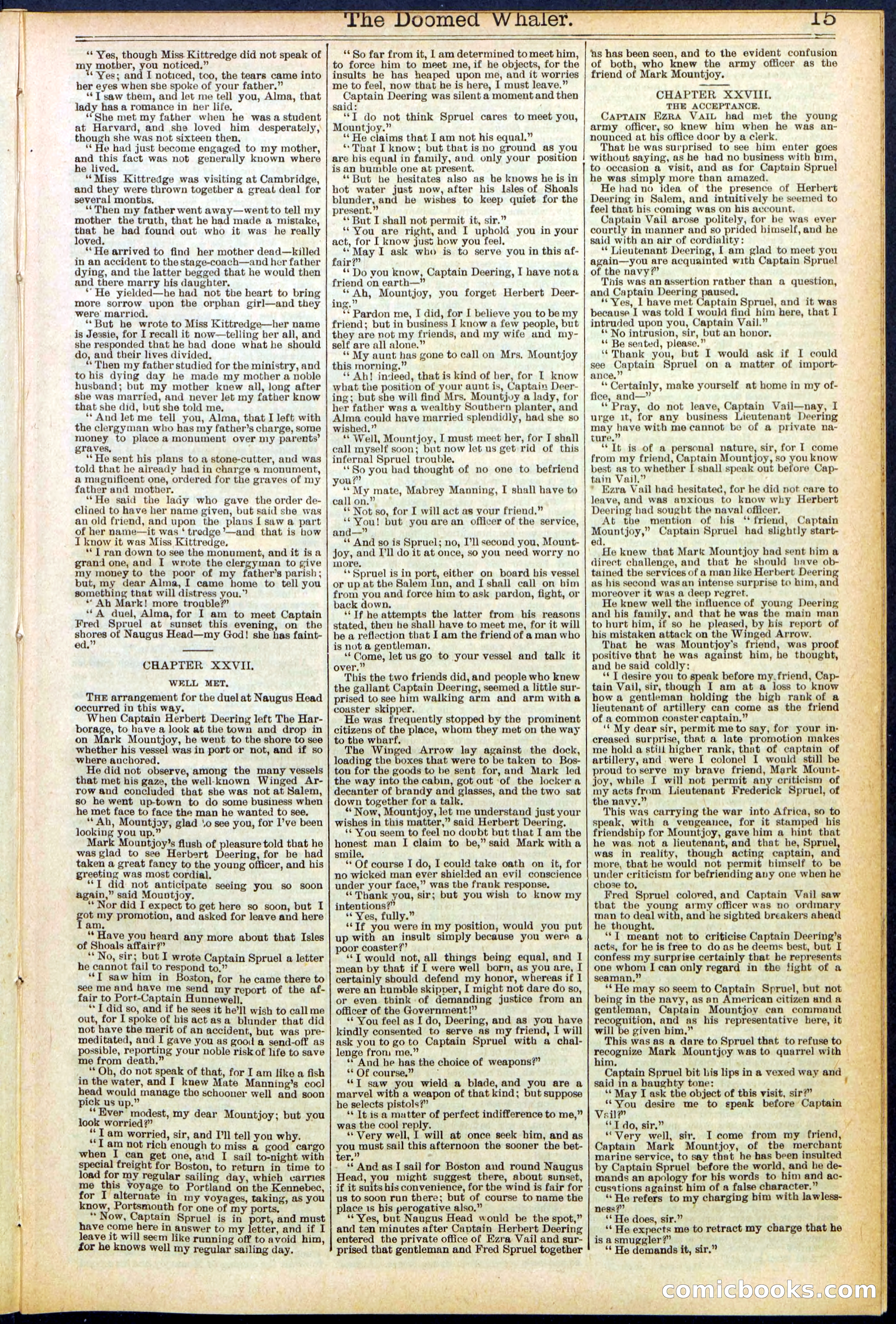 Beadle's Dime Library No. 546: The Doomed Whaler — page 15 of 32