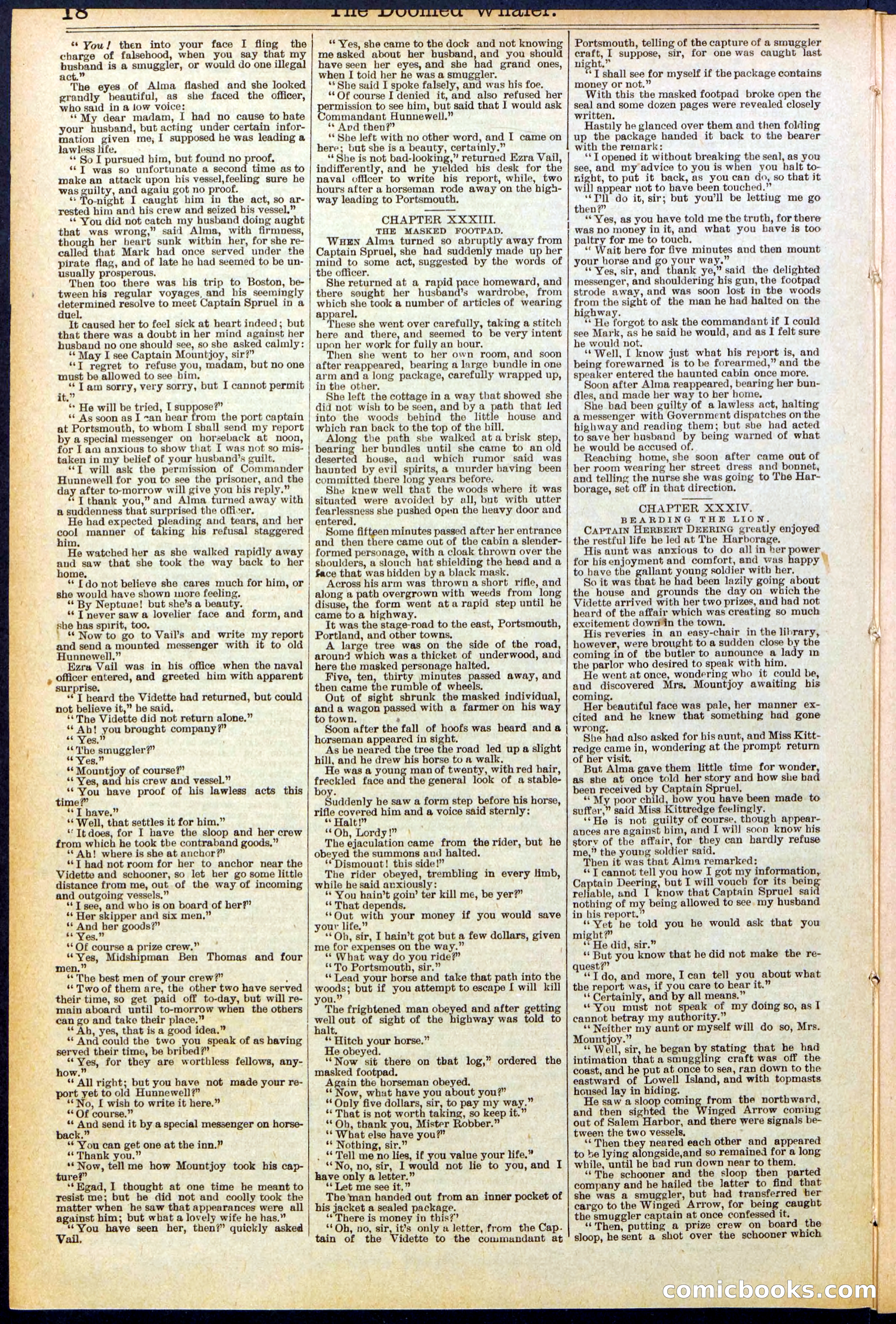Beadle's Dime Library No. 546: The Doomed Whaler — page 18 of 32