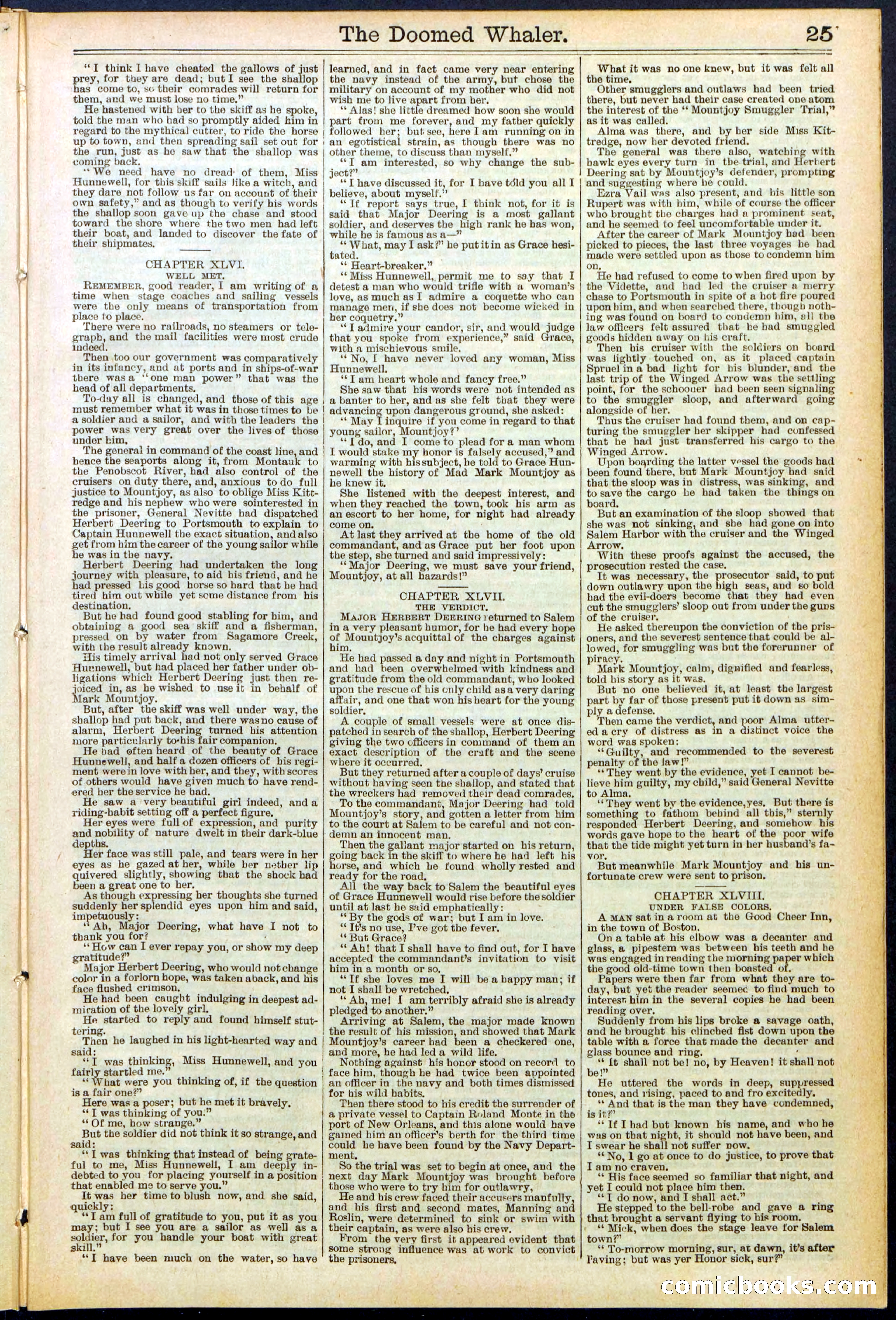 Beadle's Dime Library No. 546: The Doomed Whaler — page 25 of 32