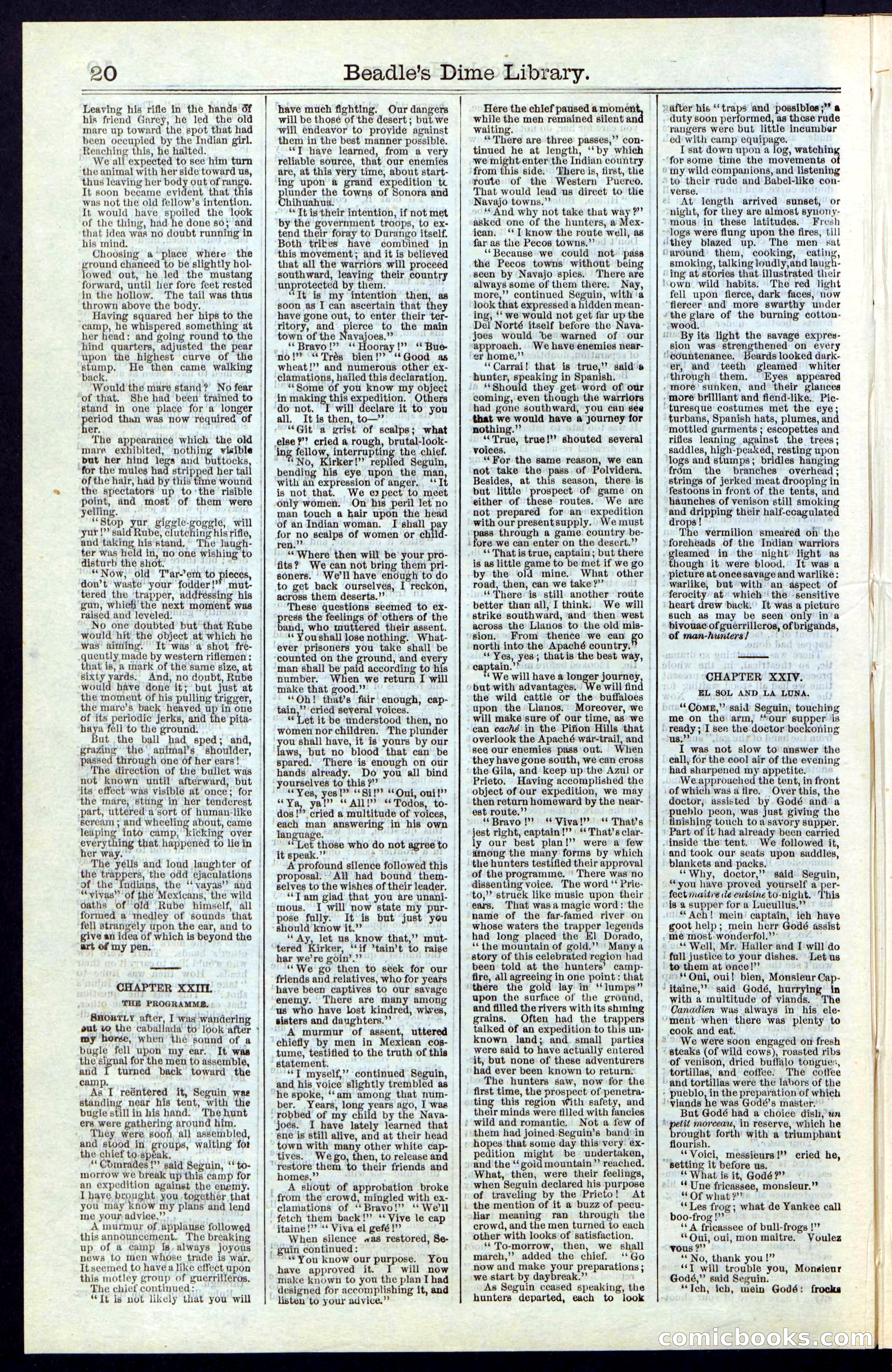 Beadle's New York Dime Library, No. 55 — page 20 of 48