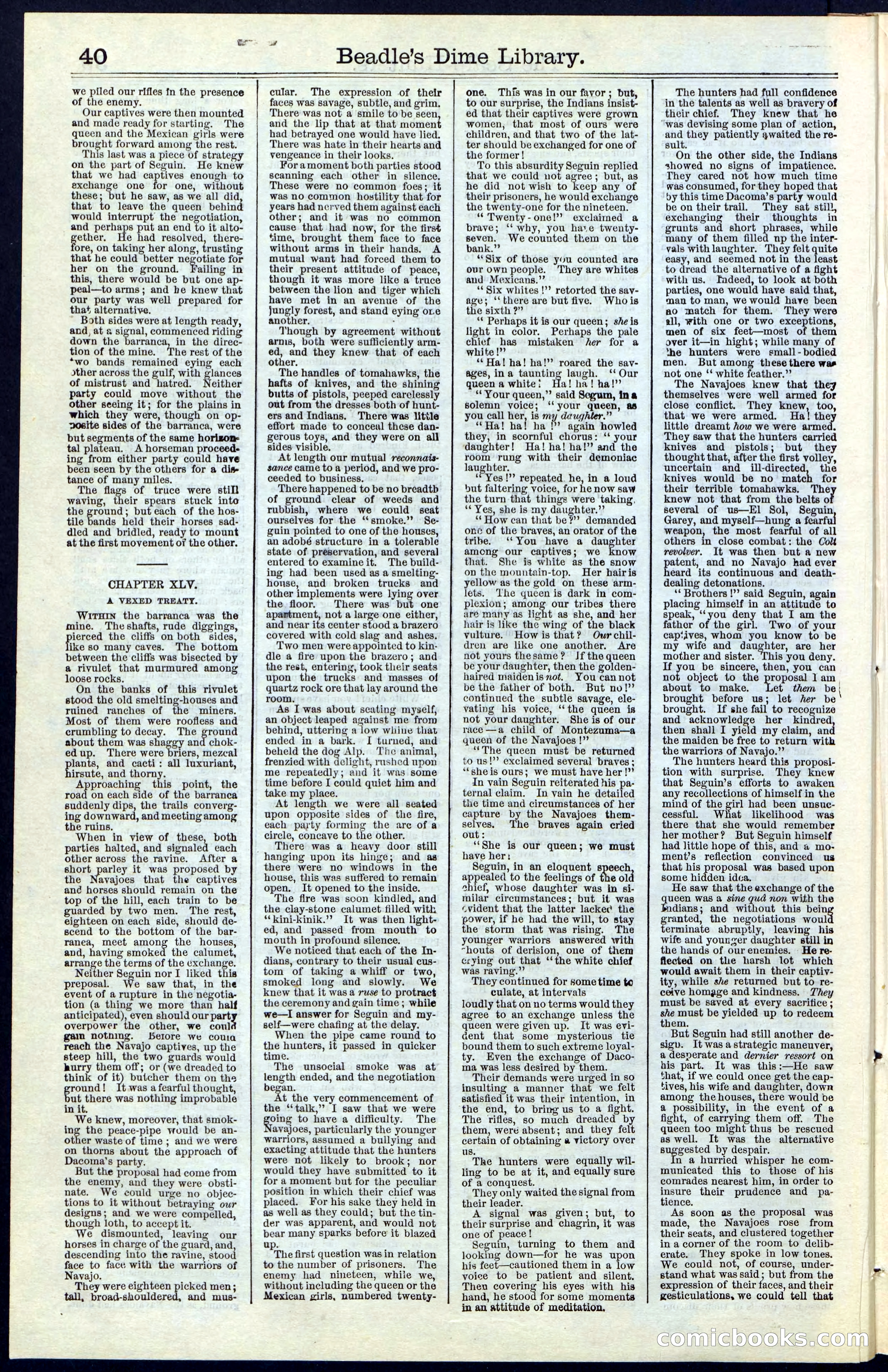Beadle's New York Dime Library, No. 55 — page 40 of 48